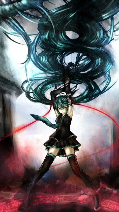 Download mobile wallpaper Anime, Black Rock Shooter, Hatsune Miku for free.