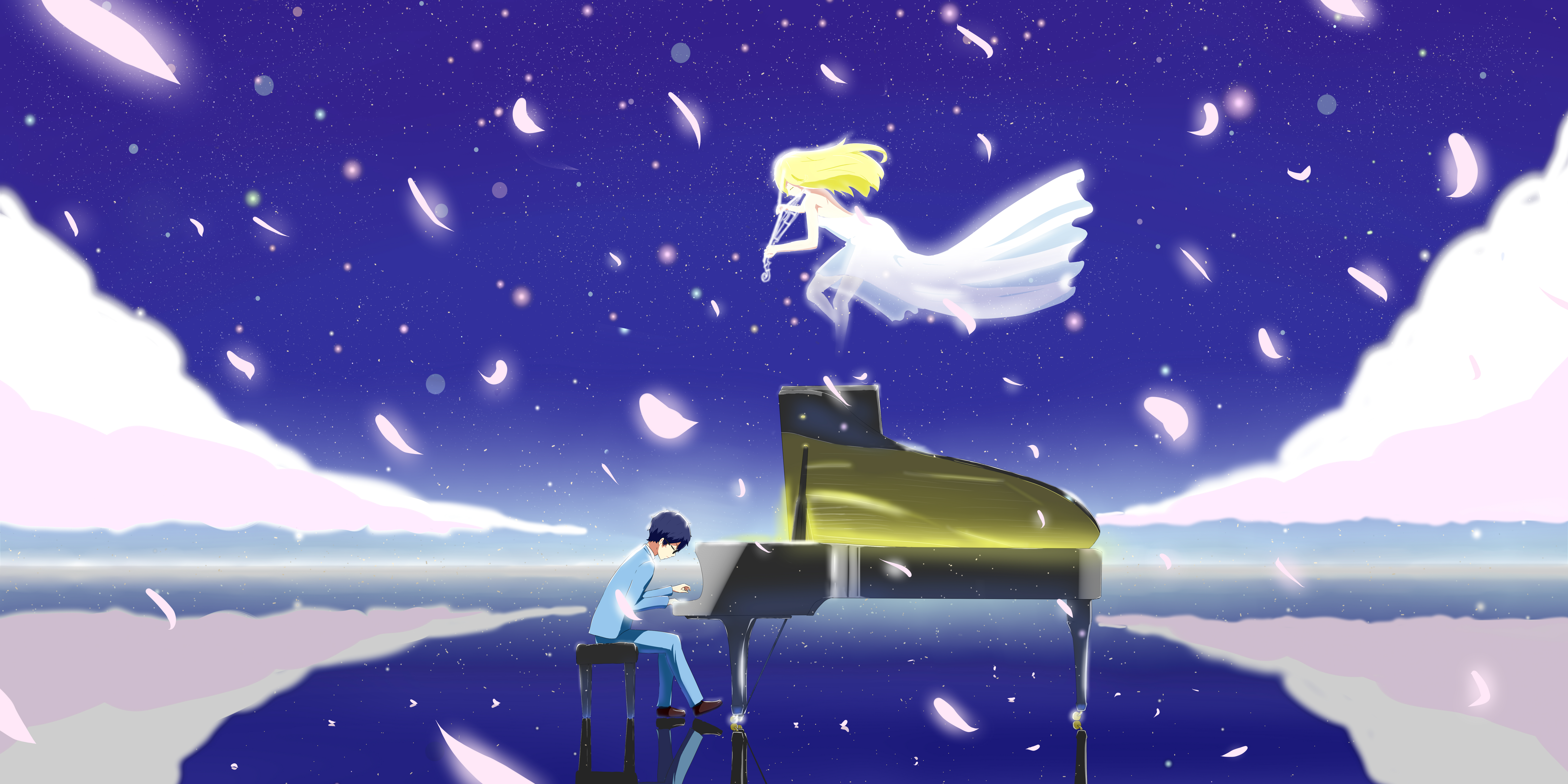 Baixar papel de parede para celular de Anime, Kousei Arima, Kaori Miyazono, Shigatsu Wa Kimi No Uso gratuito.