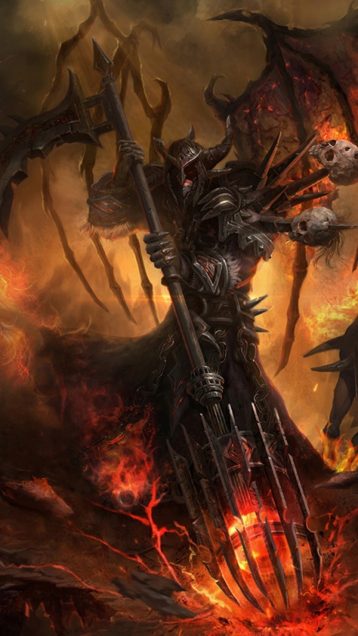 Download mobile wallpaper Fantasy, Death, Warcraft, Demon, Grim Reaper, World Of Warcraft for free.