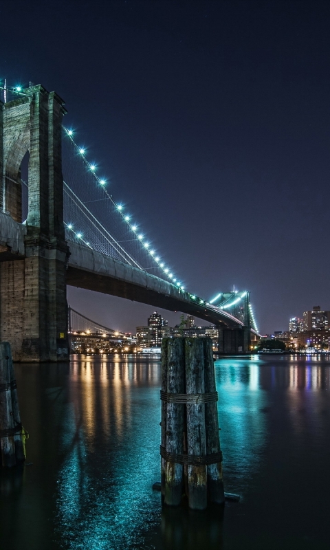 Скачать картинку Мосты, Бруклинский Мост, Сделано Человеком в телефон бесплатно.