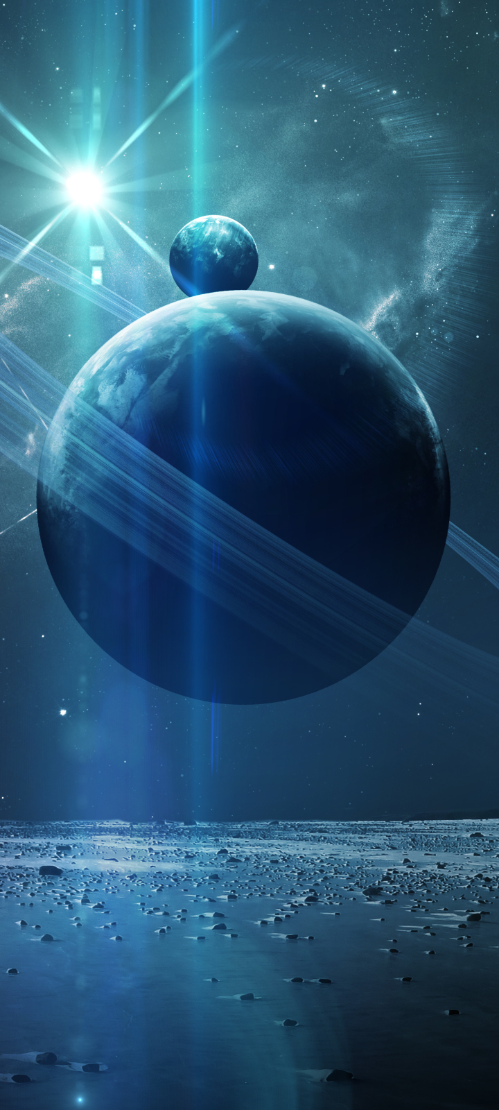 Handy-Wallpaper Planeten, Science Fiction, Planetenring, Planetarischer Ring kostenlos herunterladen.