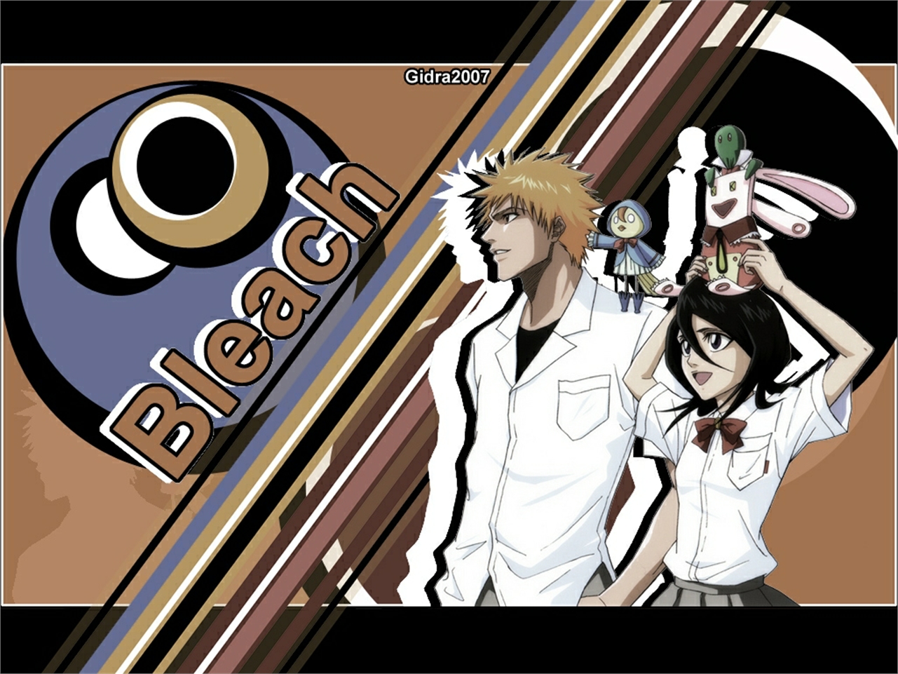 Free download wallpaper Anime, Bleach, Rukia Kuchiki, Ichigo Kurosaki, Kuroudo (Bleach), Noba (Bleach) on your PC desktop