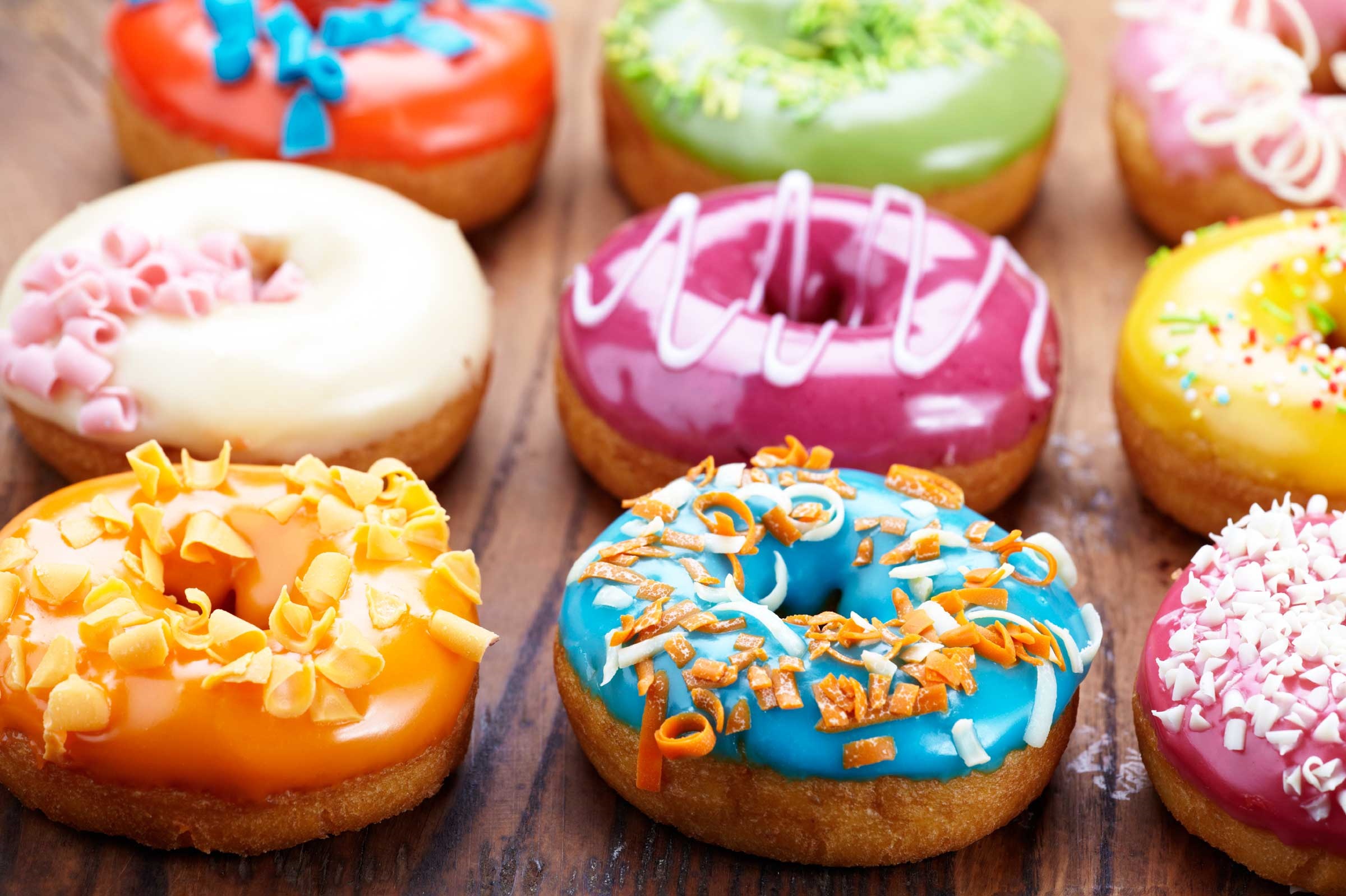 Download mobile wallpaper Food, Colors, Sweets, Doughnut for free.