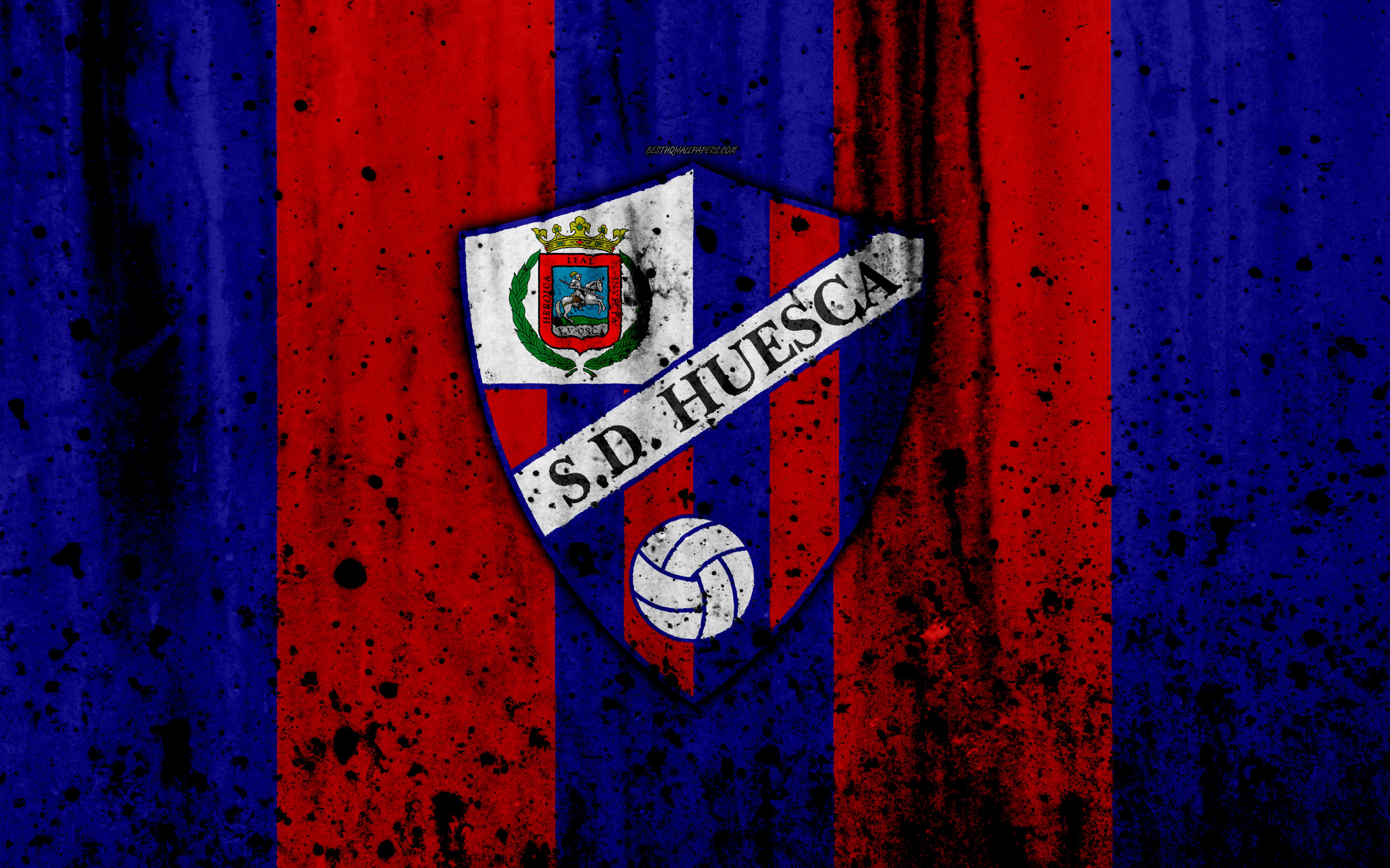 Téléchargez gratuitement l'image Logo, Des Sports, Emblème, Football, Sd Huesca sur le bureau de votre PC