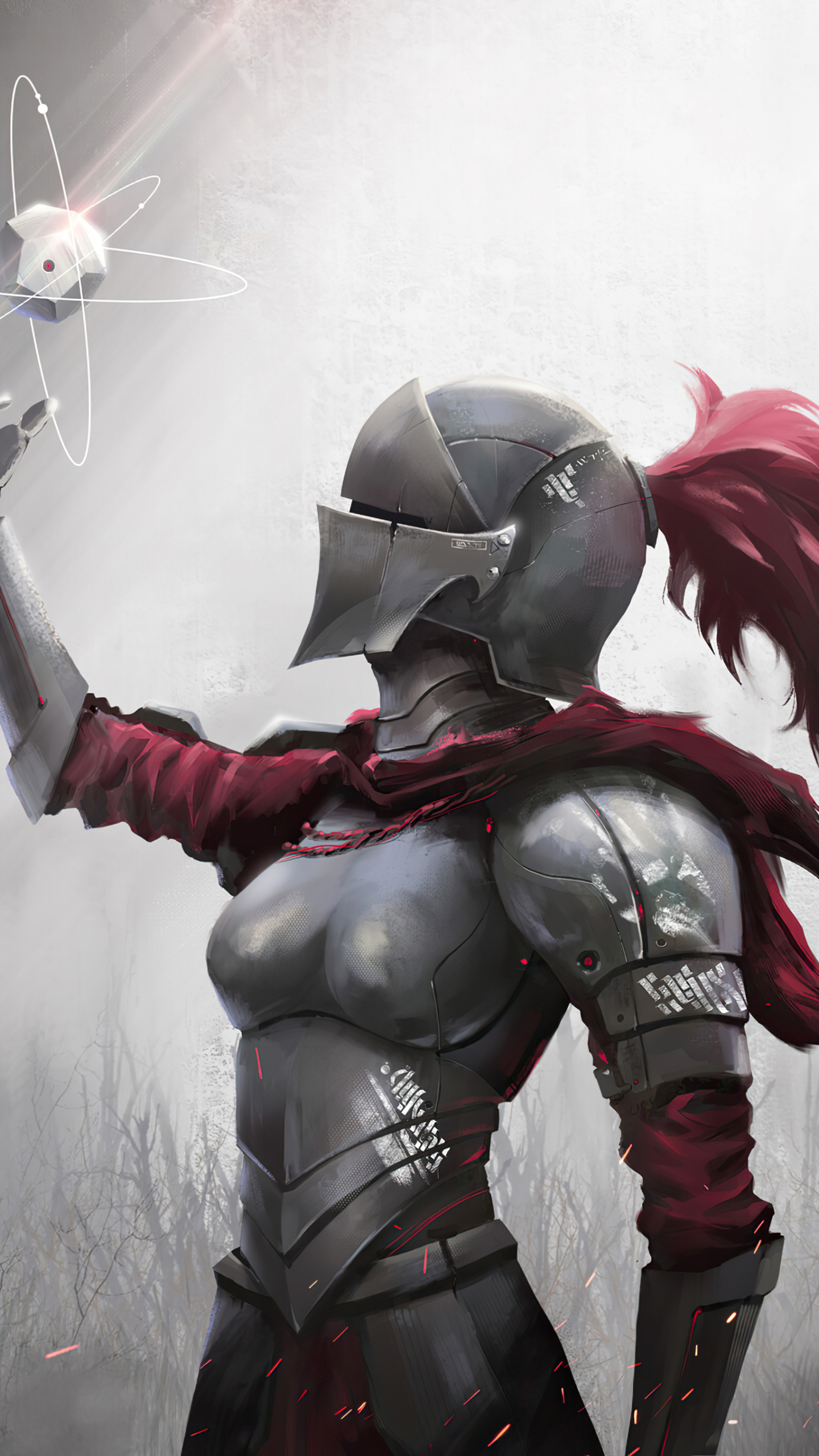 Download mobile wallpaper Fantasy, Knight, Armor, Woman Warrior for free.