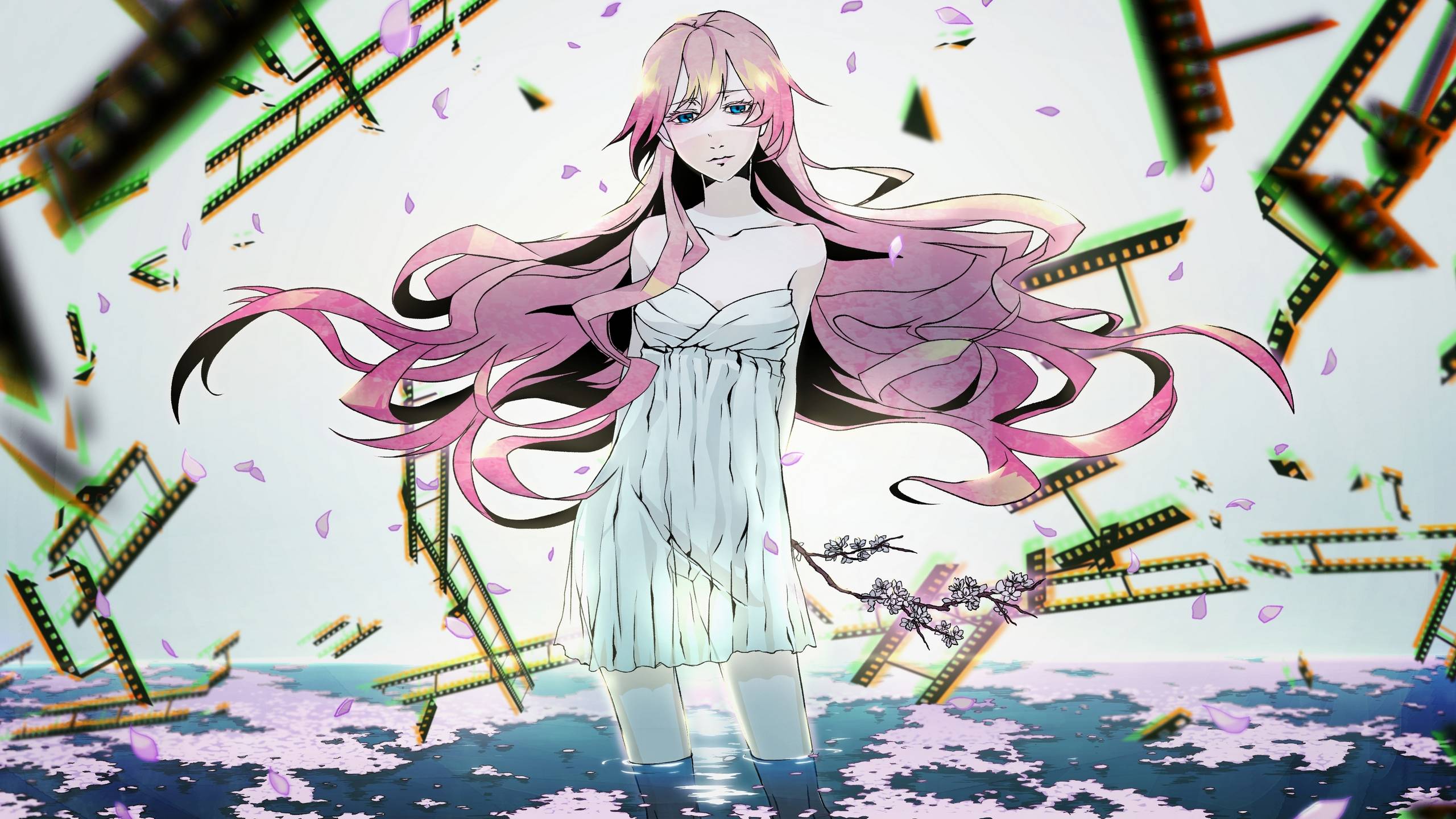 Handy-Wallpaper Vocaloid, Pinkes Haar, Animes, Lukas Megurin kostenlos herunterladen.