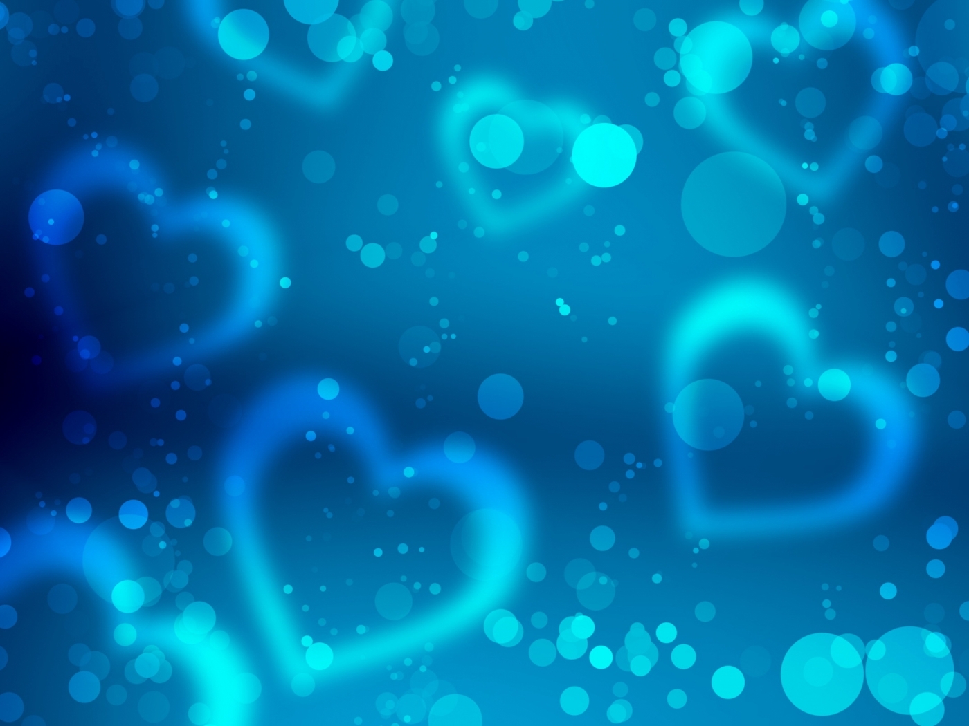 Desktop FHD background, hearts, love, turquoise