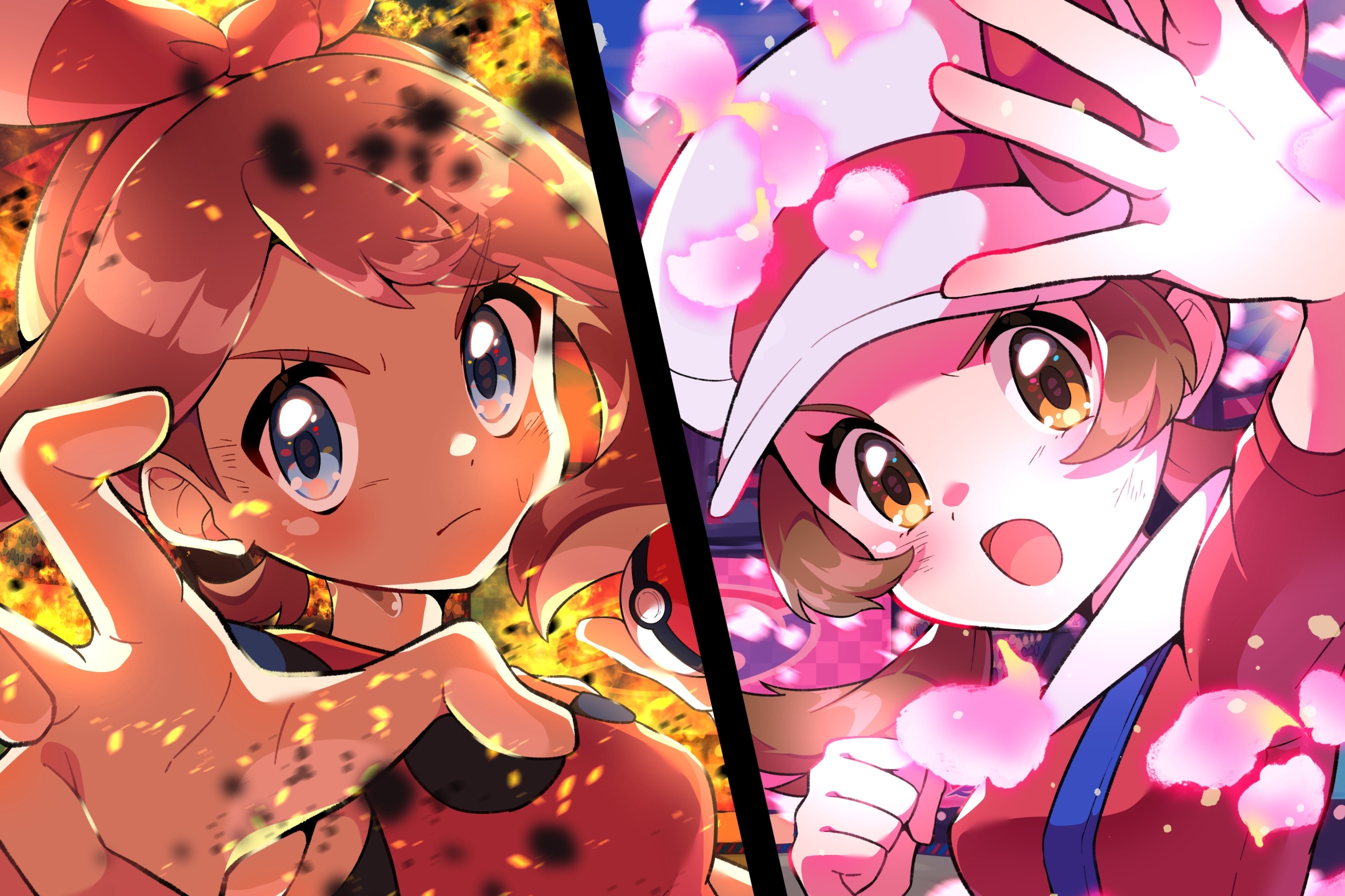 Download mobile wallpaper Anime, Pokémon, May (Pokémon), Lyra (Pokemon) for free.