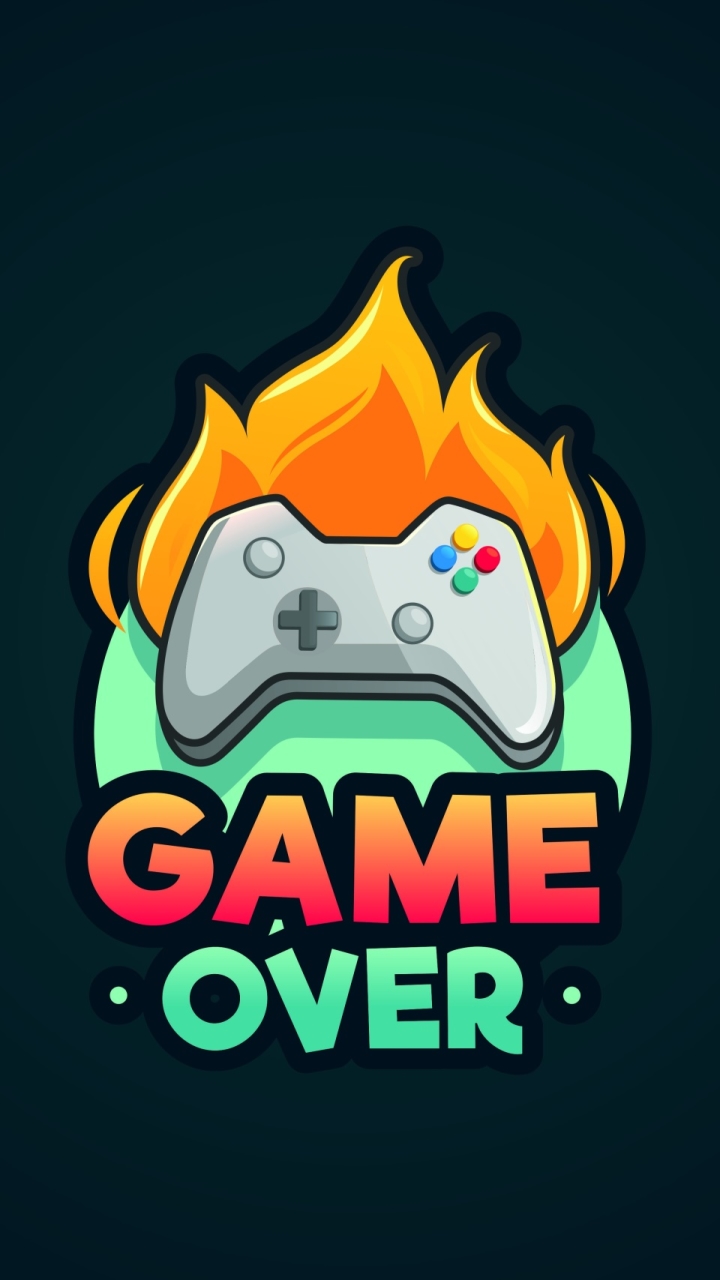 video game, game over, minimalist