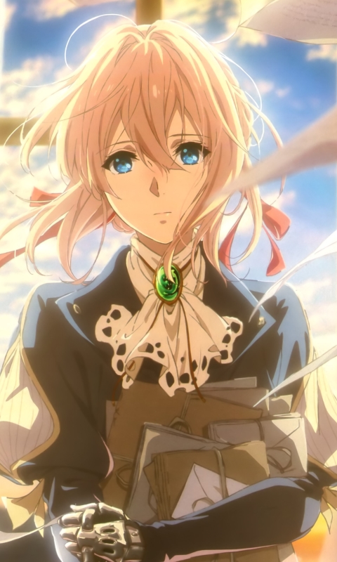 Baixar papel de parede para celular de Anime, Loiro, Olhos Azuis, Cabelo Loiro, Violet Evergarden (Personagem), Violet Evergarden gratuito.