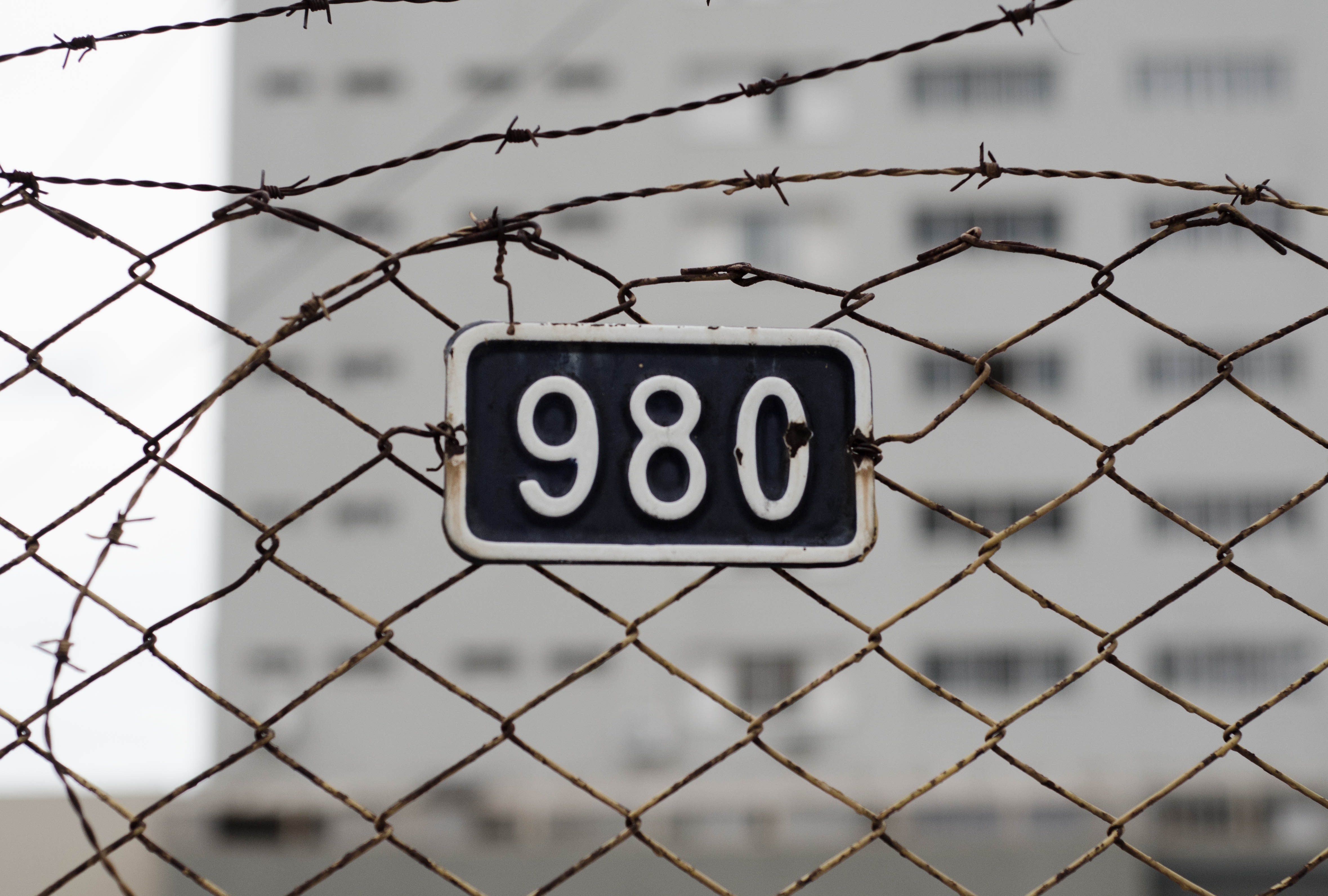 miscellanea, miscellaneous, grid, fence, figure, numeral, barbed wire