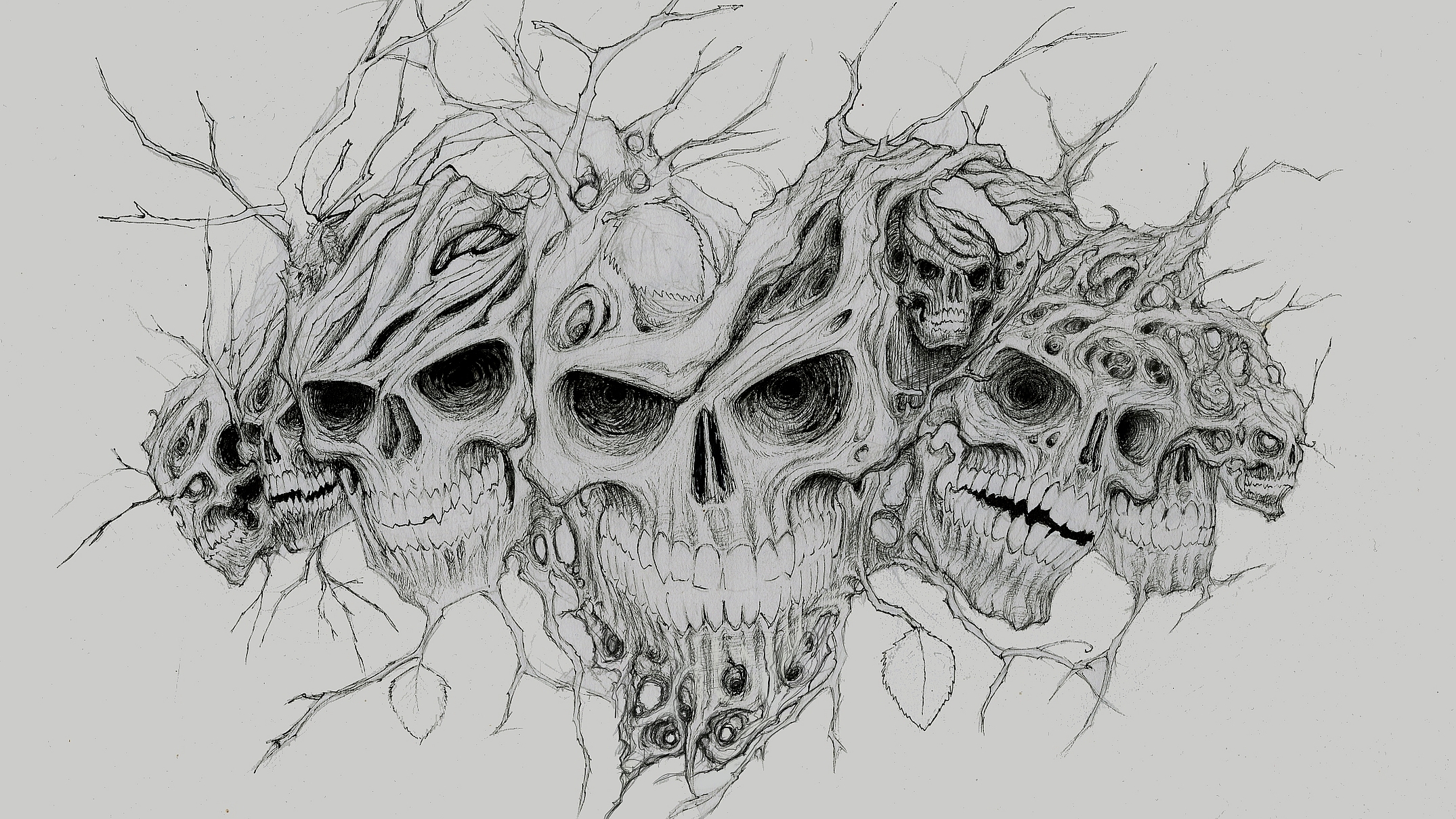 Free download wallpaper Dark, Skull on your PC desktop