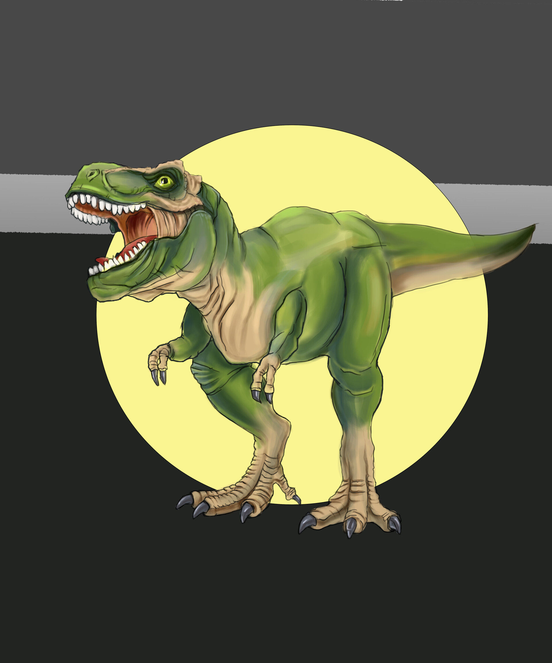 dinosaur, art, predator, tyrannosaurus, tyrannosaurus rex HD wallpaper