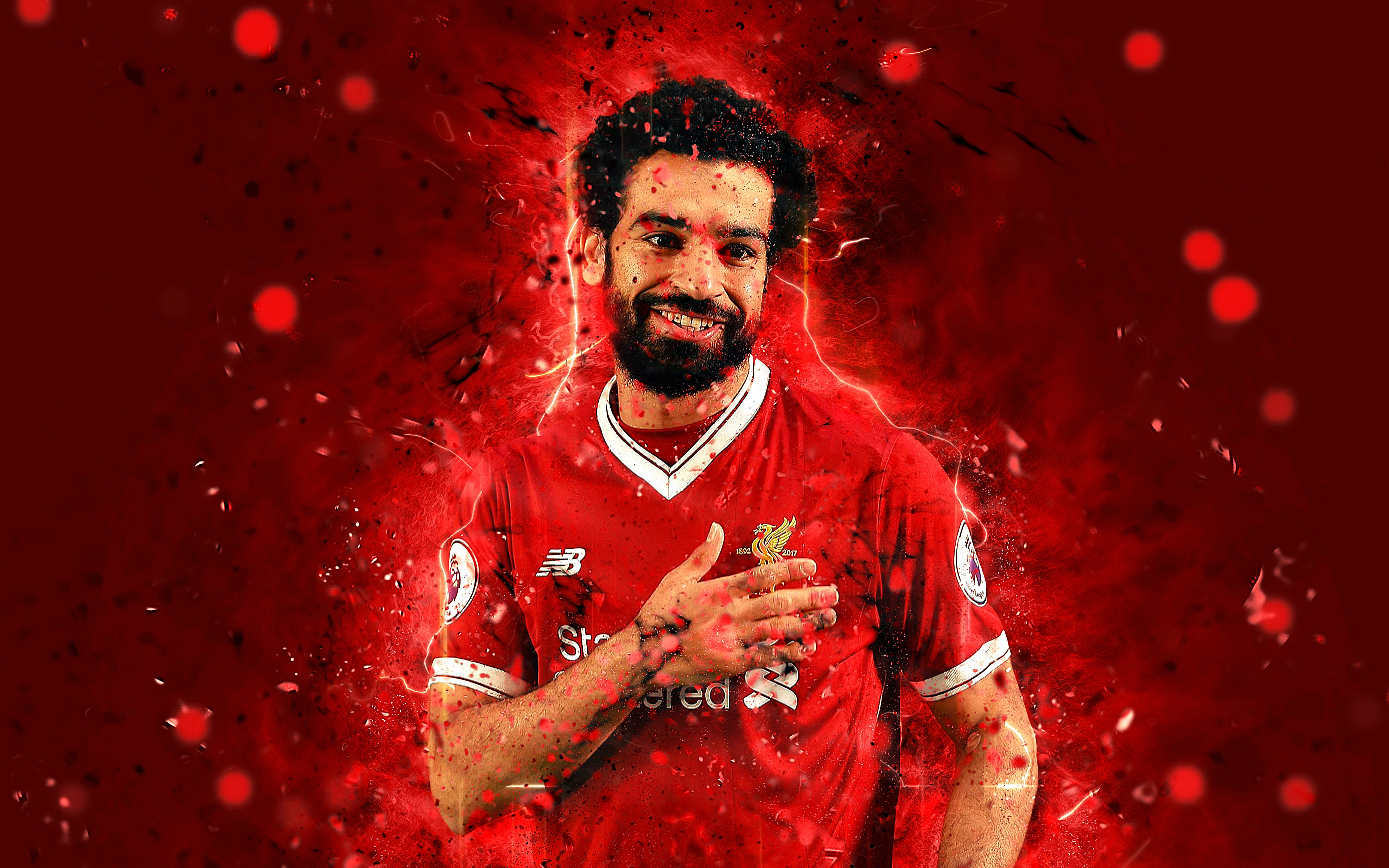 Téléchargez des papiers peints mobile Des Sports, Football, Liverpool Fc, Mohamed Salah gratuitement.