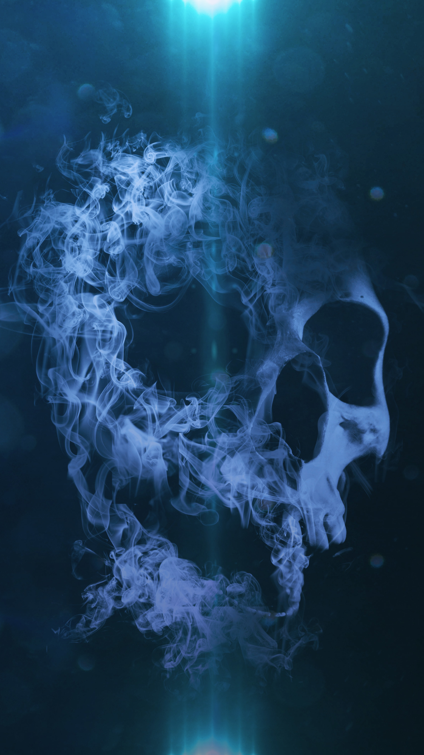 Download mobile wallpaper Smoke, Dark, Skull for free.