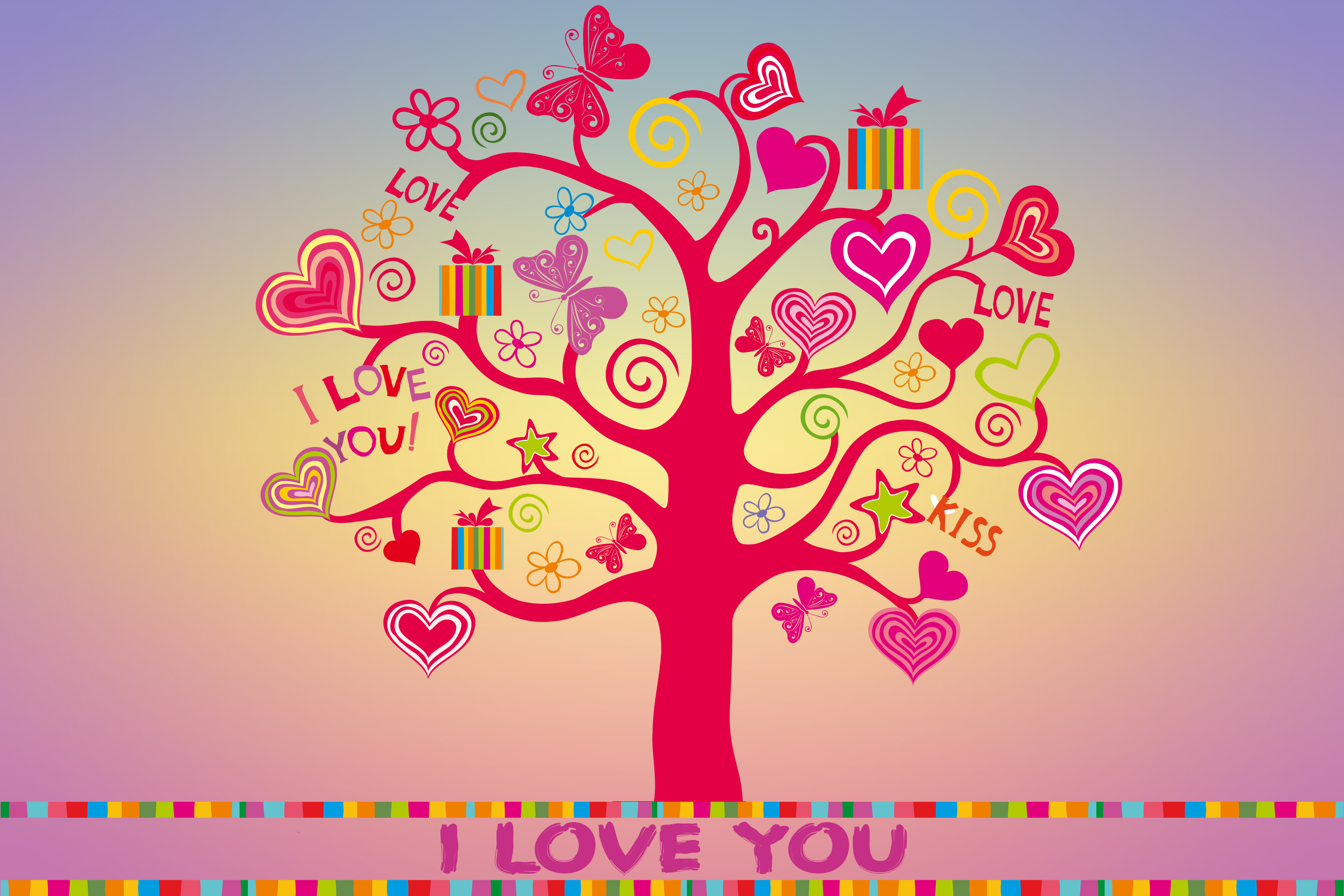 Download mobile wallpaper Love, Tree, Heart, Artistic for free.