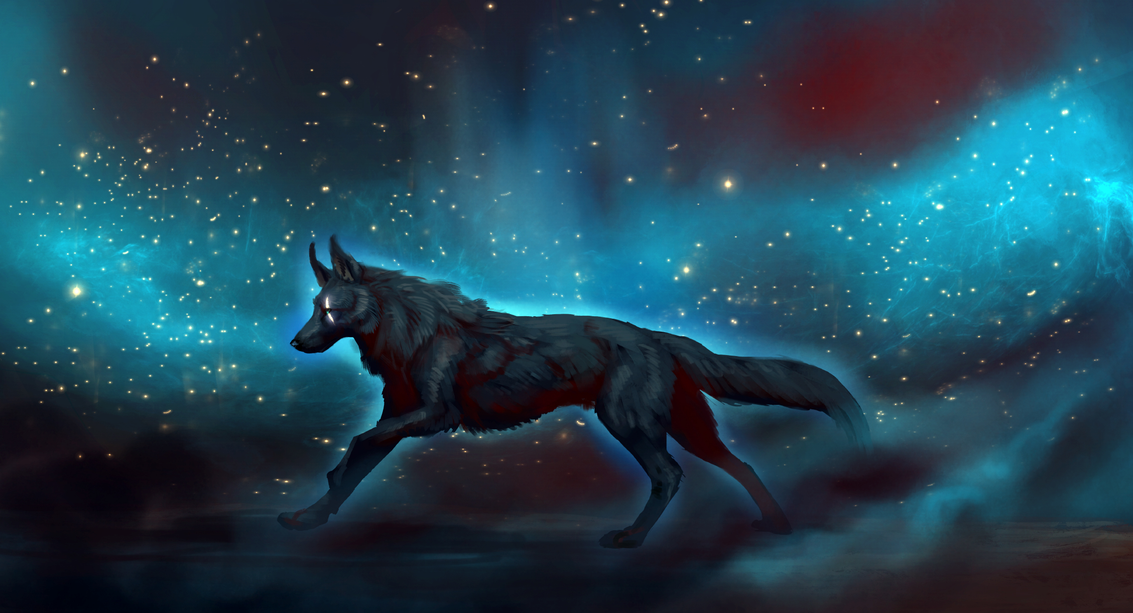 PCデスクトップに動物, オオカミ, ファンタジー, 狼画像を無料でダウンロード