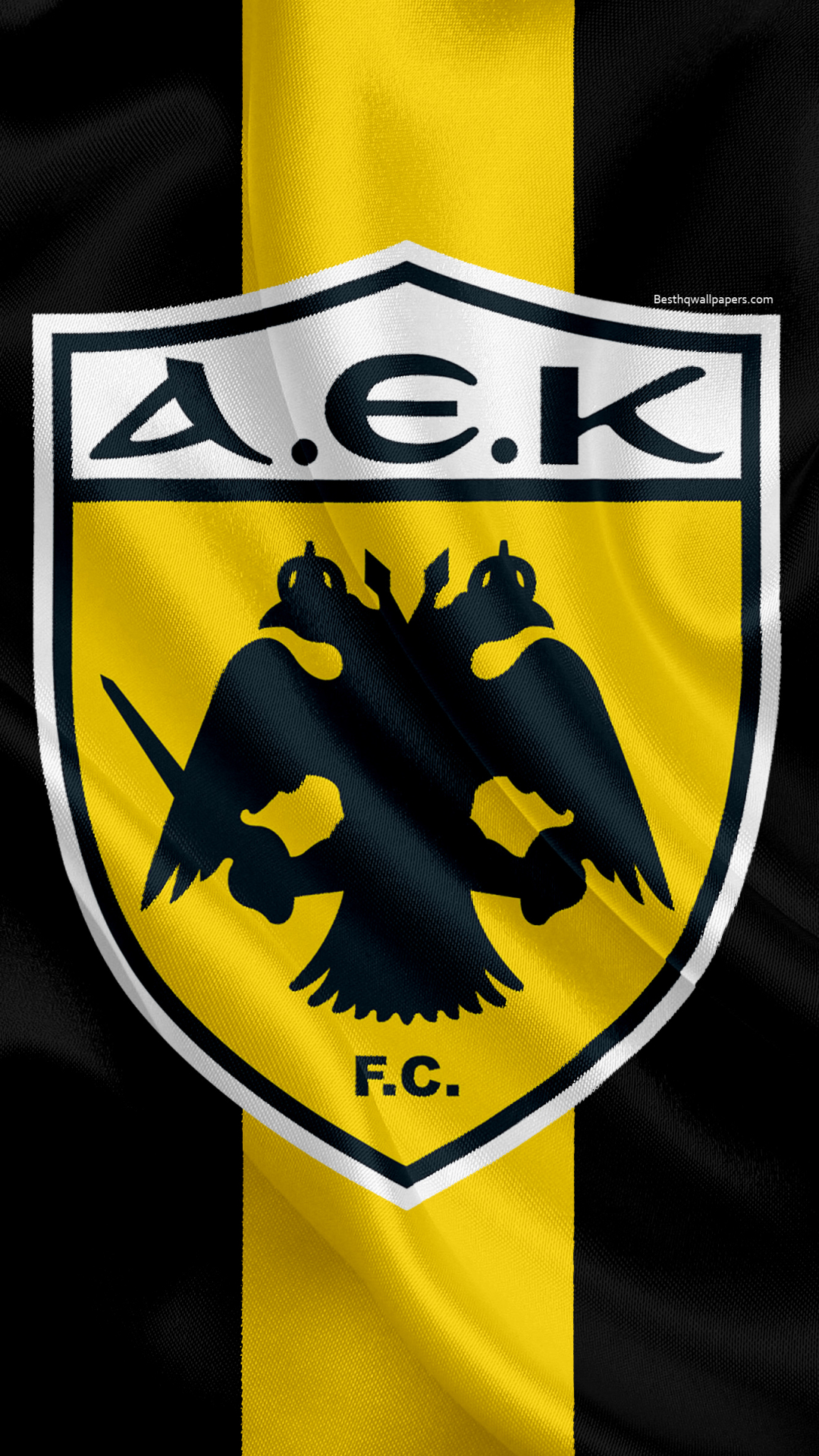 Handy-Wallpaper Sport, Fußball, Logo, Emblem, Aek Athen F C kostenlos herunterladen.