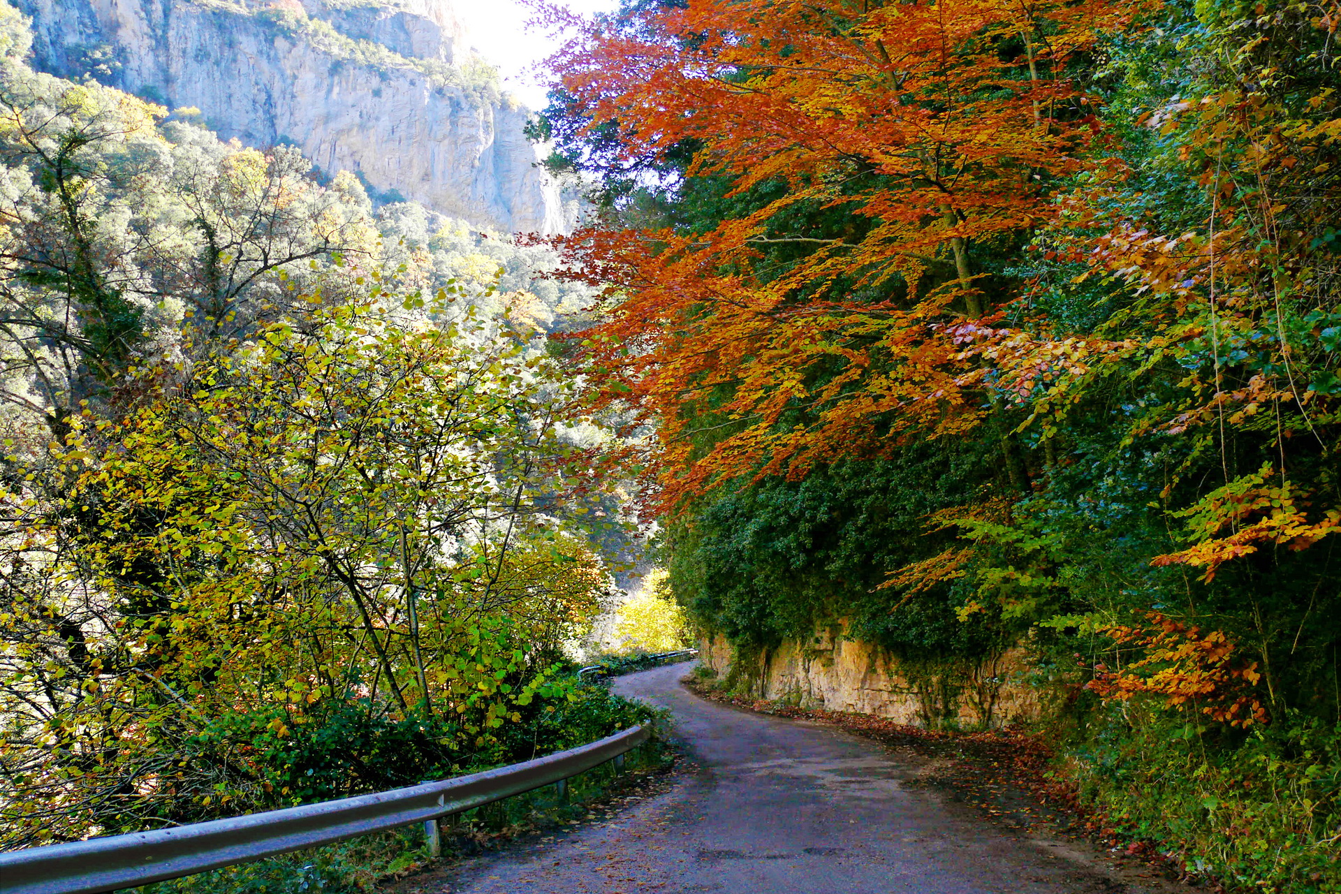 Free download wallpaper Road, Fall, Man Made on your PC desktop