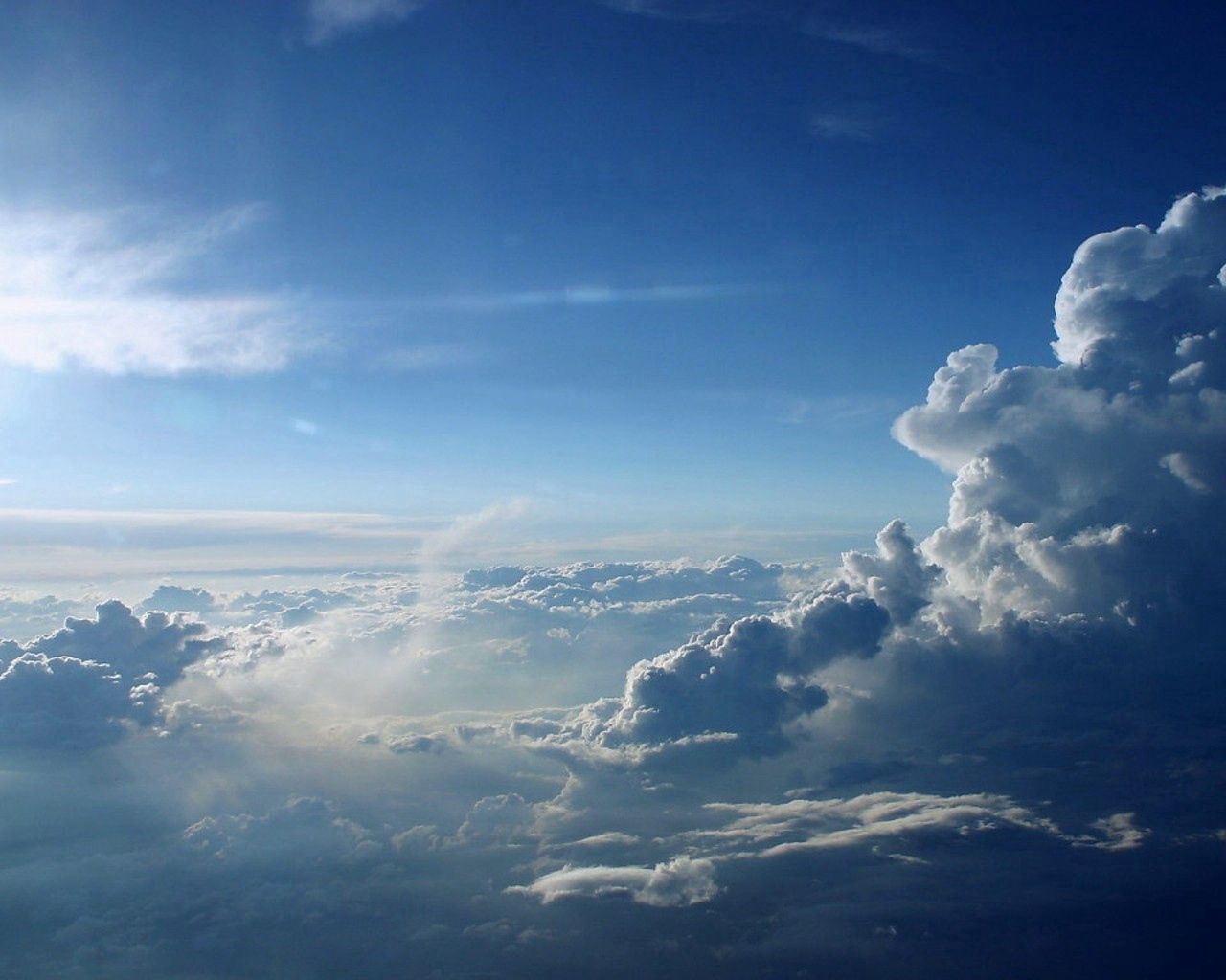 138744 скачать обои облака, голубой, высота, белый, природа - заставки и картинки бесплатно
