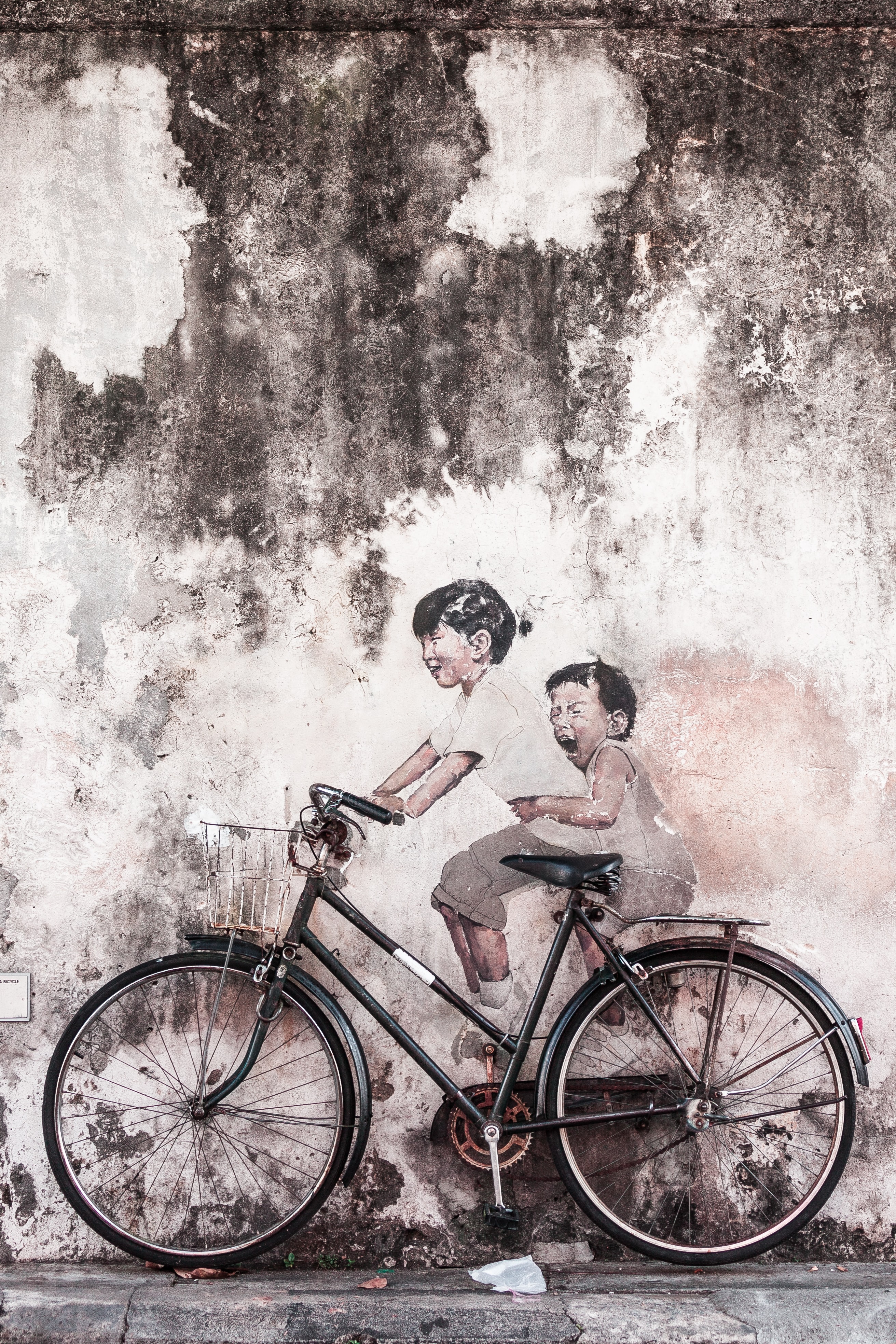 bicycle, funny, art, miscellanea, miscellaneous HD wallpaper