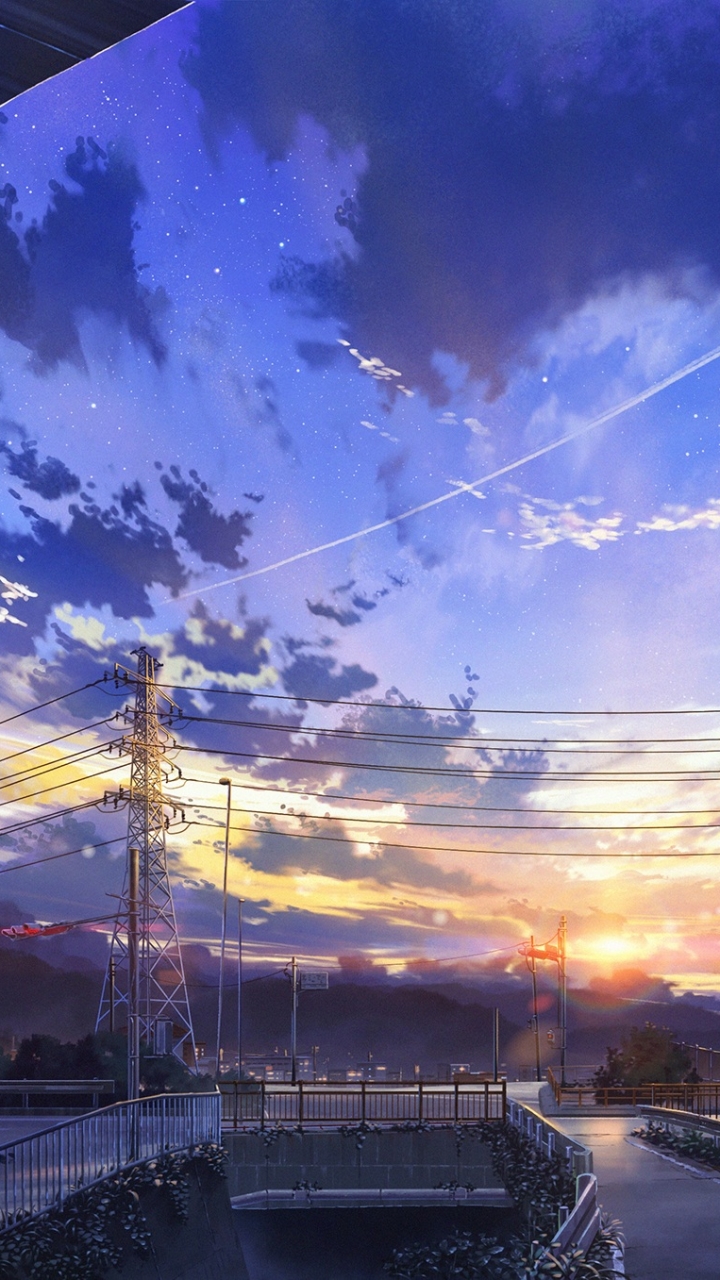 Baixar papel de parede para celular de Anime, Pôr Do Sol gratuito.