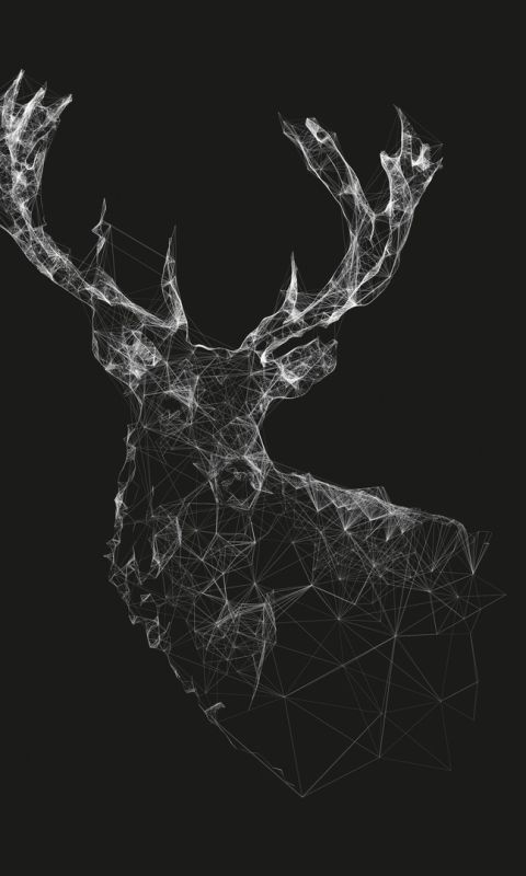 Download mobile wallpaper Animal, Deer, Artistic, Polygon for free.