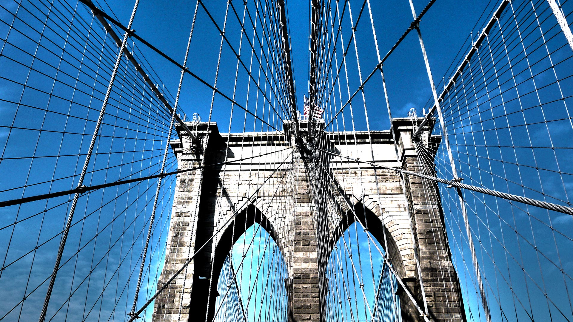 Скачать обои бесплатно Мосты, Мост, Нью Йорк, Бруклинский Мост, Сделано Человеком картинка на рабочий стол ПК