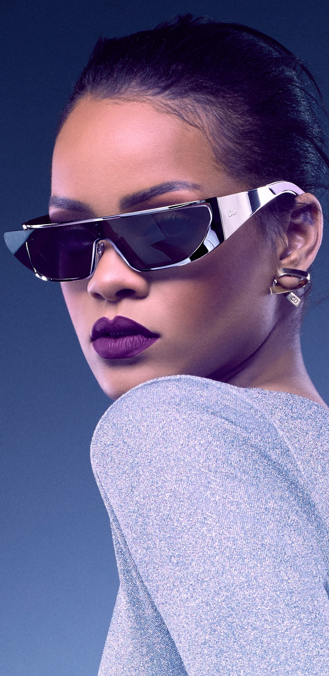 Download mobile wallpaper Music, Rihanna, Singer, Brunette, Sunglasses, Lipstick, Barbadian for free.