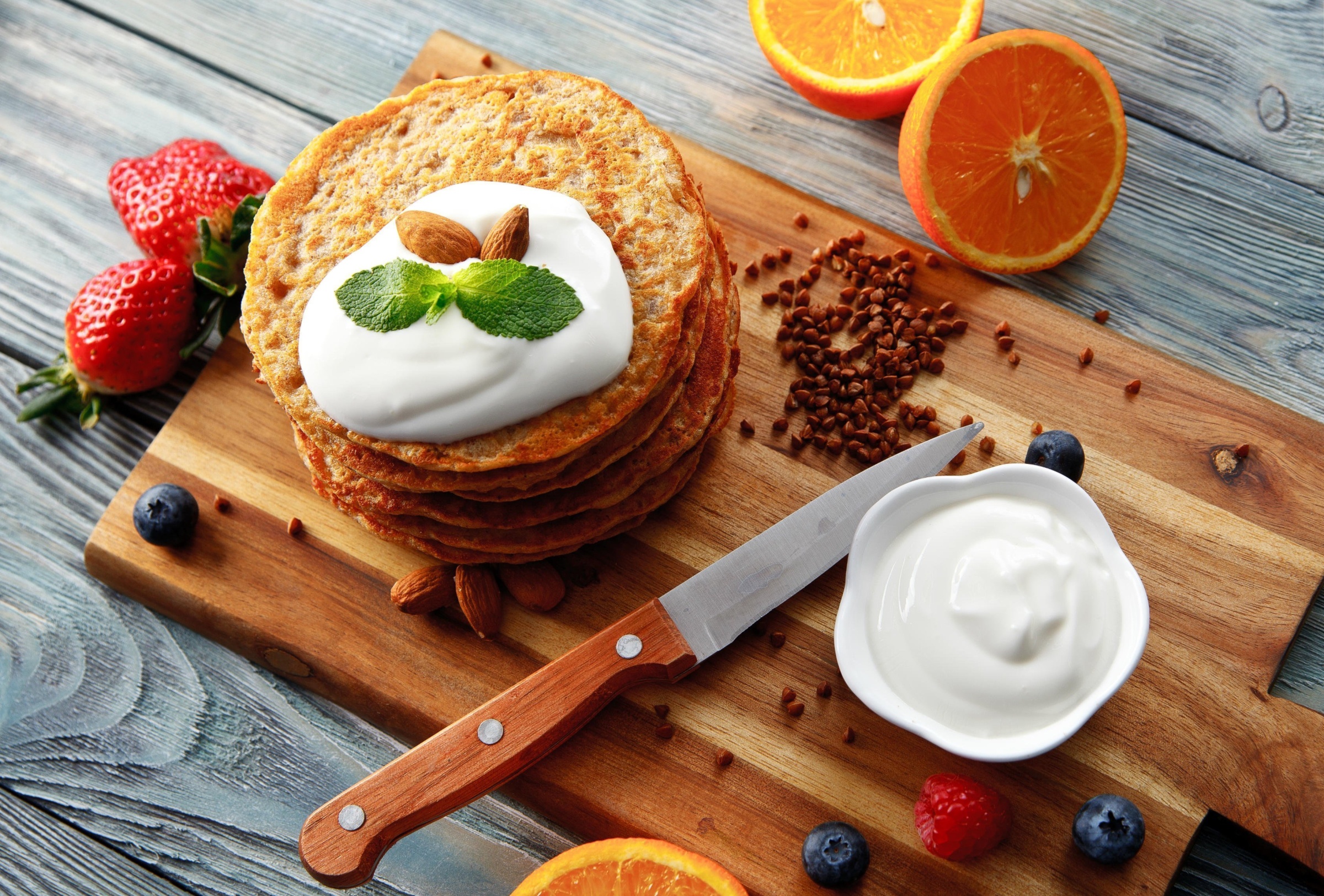 Free download wallpaper Food, Still Life, Fruit, Pancake on your PC desktop