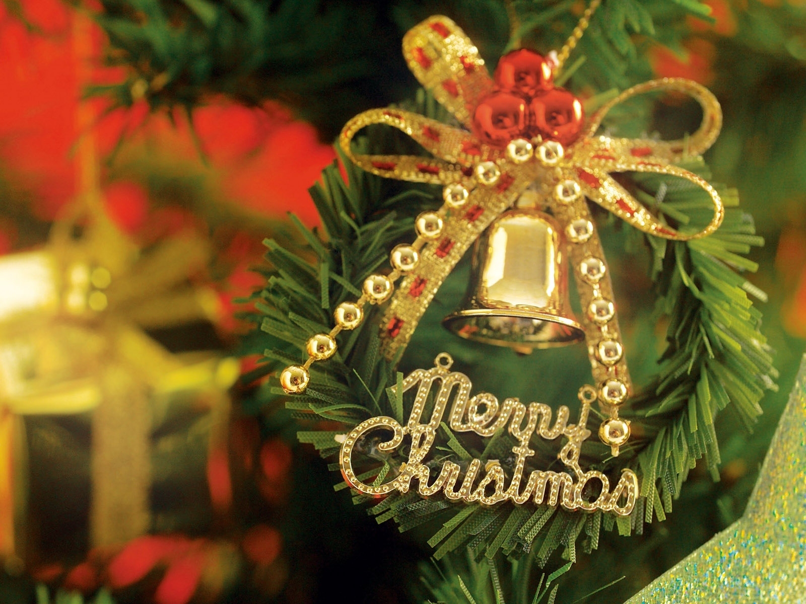Завантажити шпалери безкоштовно Різдво, Свято, Прикраса, Дзвоник, Щасливого Різдва картинка на робочий стіл ПК