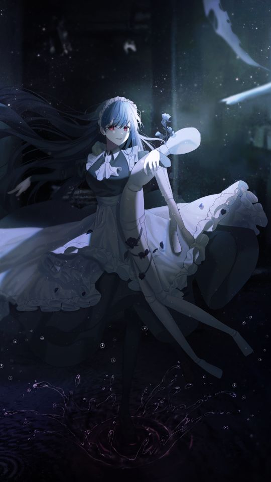 Download mobile wallpaper Anime, Original, Maid, Red Eyes for free.