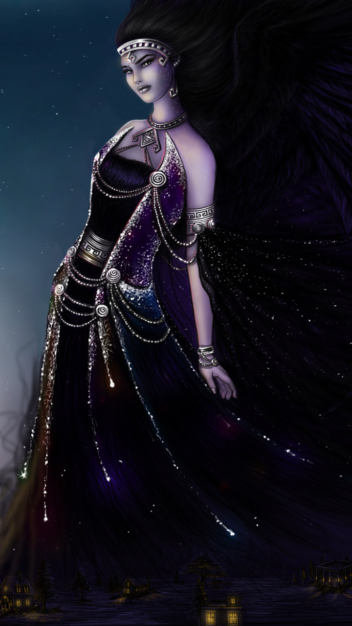 Download mobile wallpaper Fantasy, Night, Women for free.