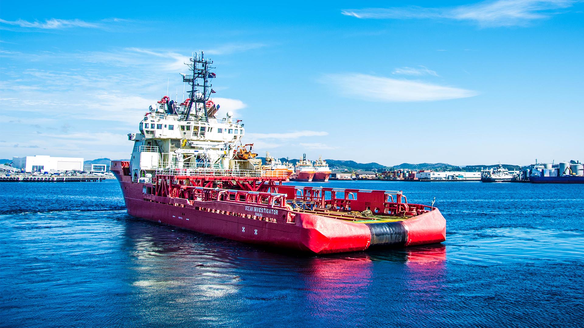 vehicles, offshore support vessel, csv ocean investigator, ship