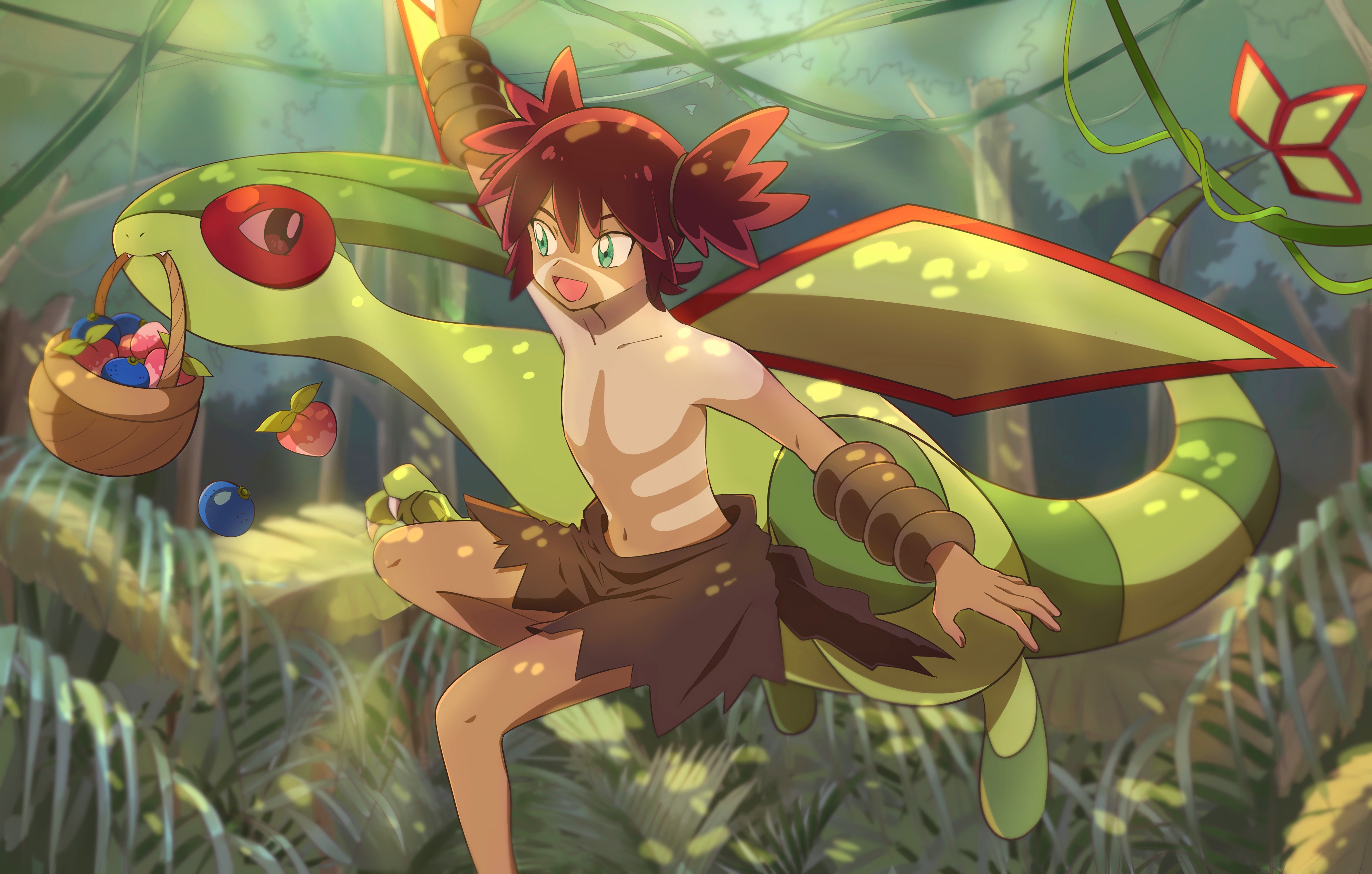 anime, pokémon the movie: secrets of the jungle, coco (pokémon), flygon (pokémon), pokémon