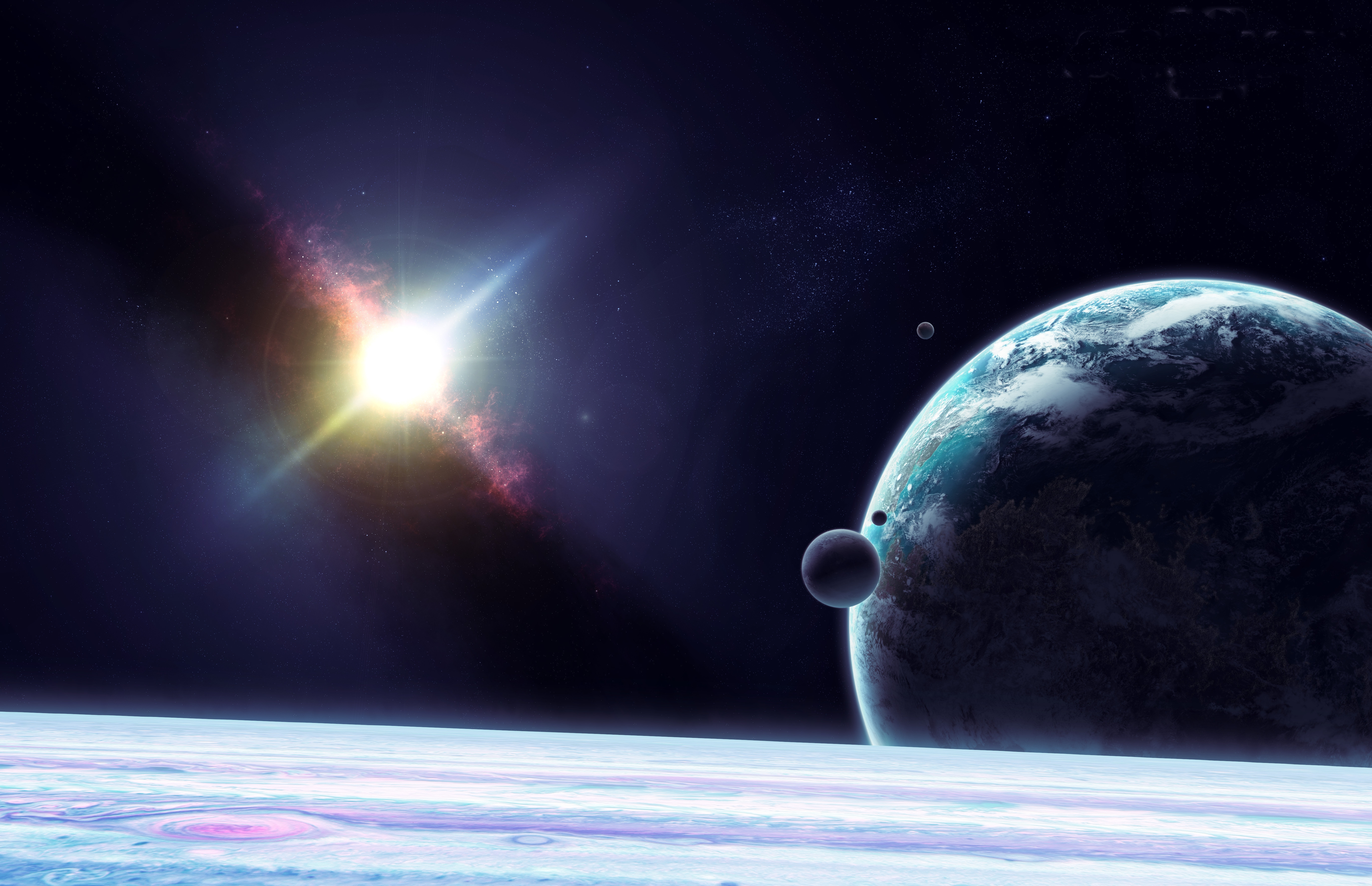 Free download wallpaper Stars, Planet, Sci Fi on your PC desktop