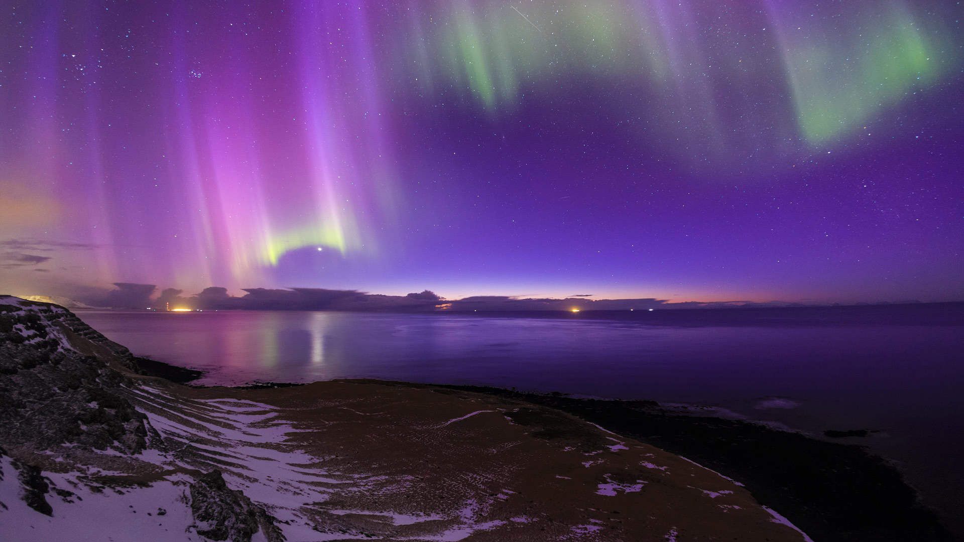 758930画像をダウンロードオーロラ, アイスランド, 星空, 地球, 地平線, 自然, 夜, 空-壁紙とスクリーンセーバーを無料で