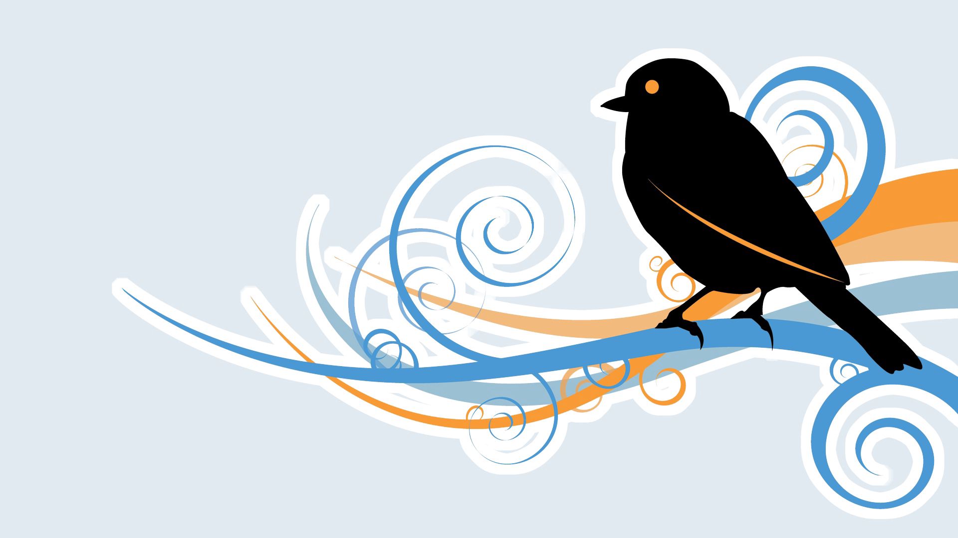 Download mobile wallpaper Branch, Beak, Bird, Vector for free.