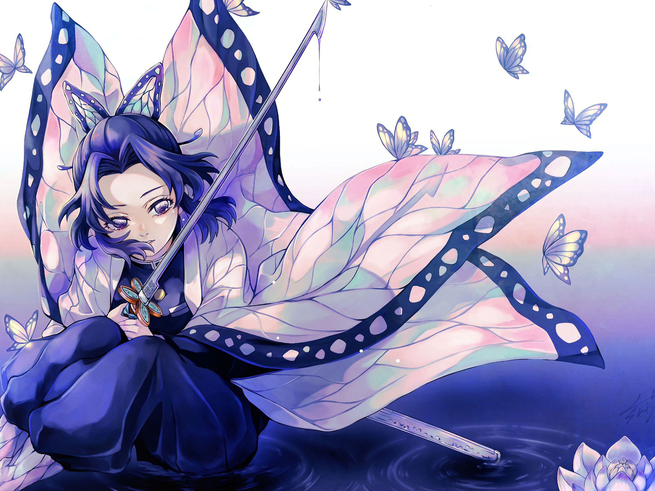 Descarga gratuita de fondo de pantalla para móvil de Animado, Demon Slayer: Kimetsu No Yaiba, Shinobu Kochou.