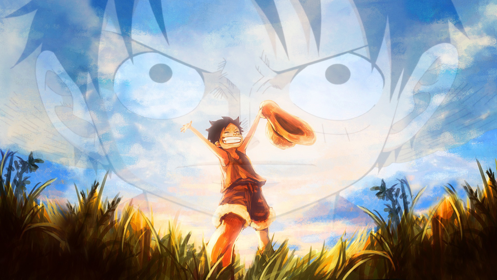 Handy-Wallpaper Animes, One Piece, Affe D Luffy kostenlos herunterladen.