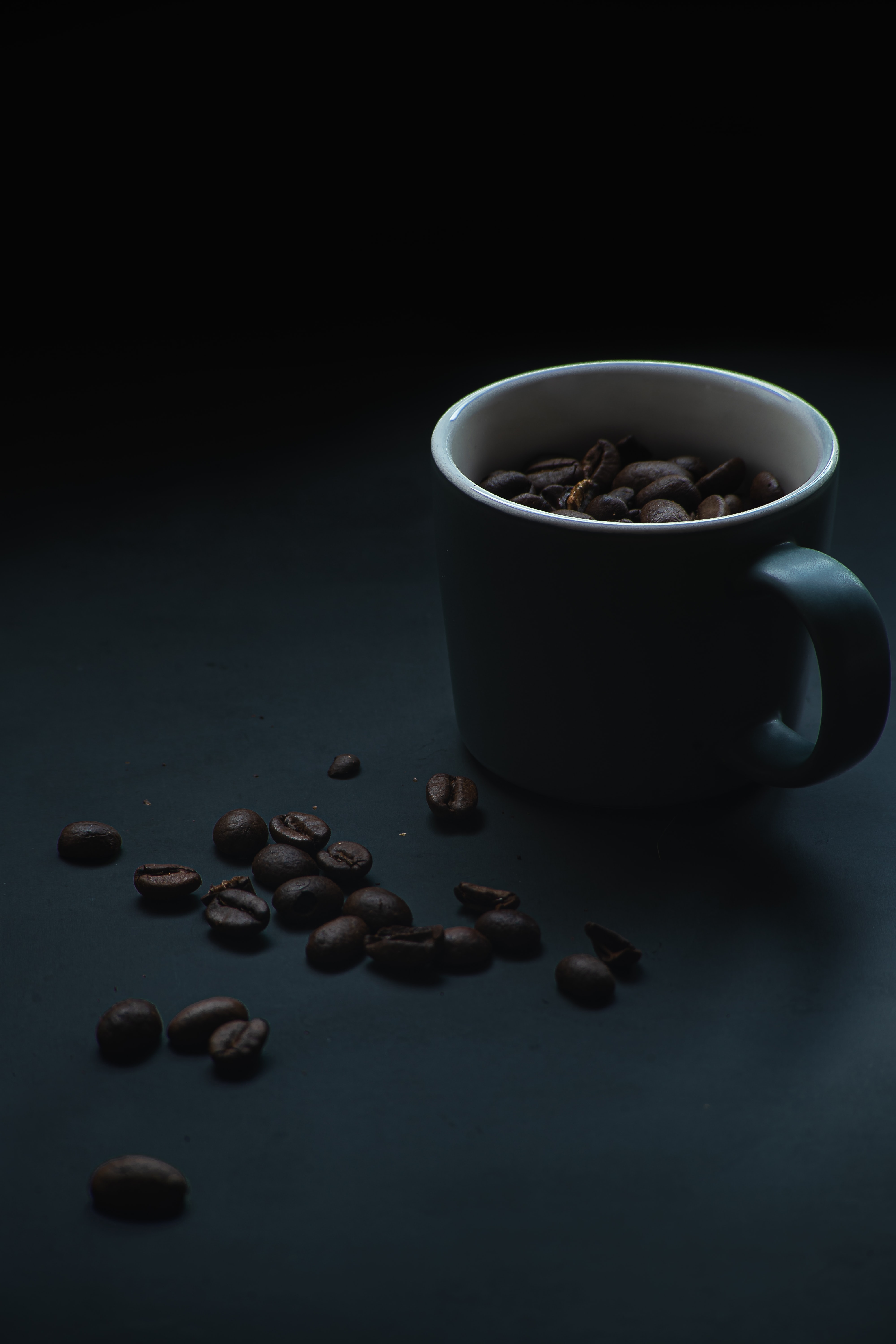 coffee, dark, grain, grains, food, cup, coffee beans Smartphone Background