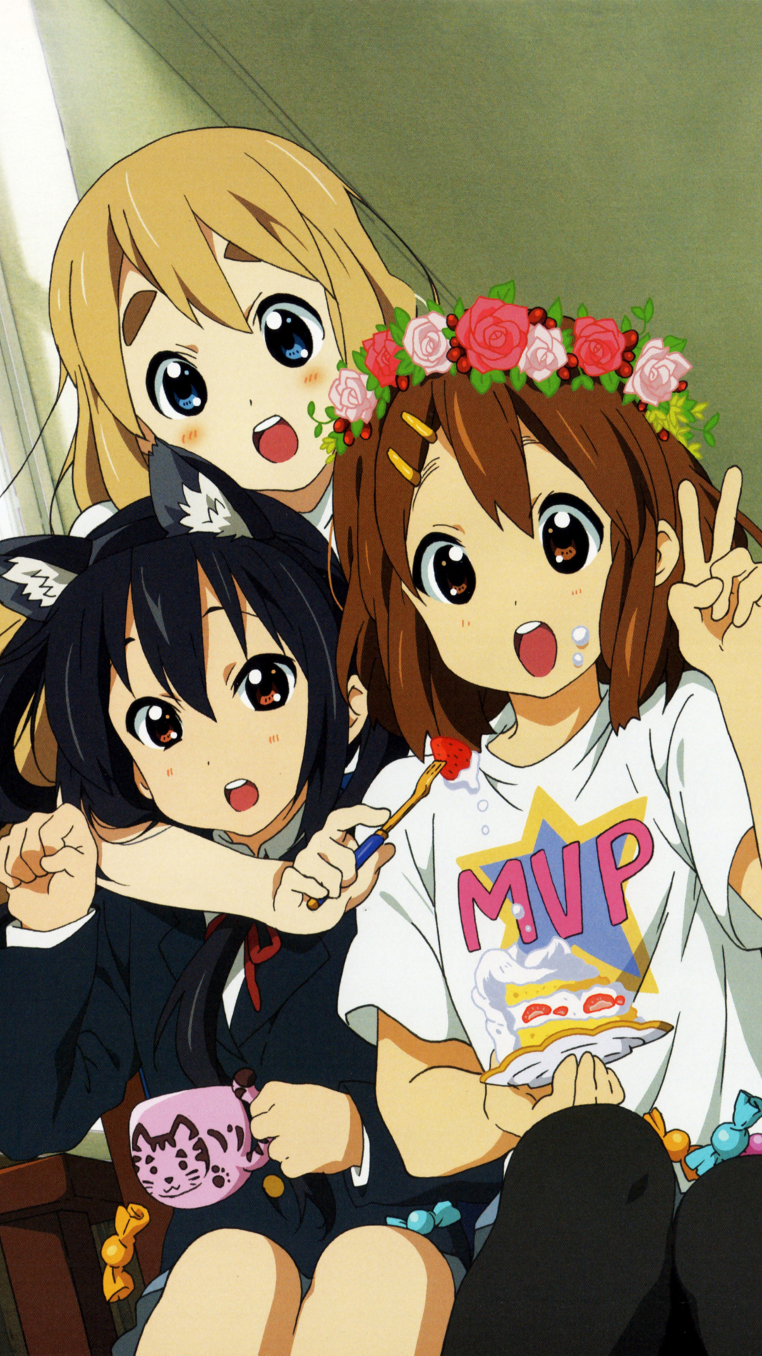 Handy-Wallpaper Animes, Mio Akiyama, K On!, Azusa Nakano, Ritsu Tainaka, Tsumugi Kotobuki, Yui Hirasawa kostenlos herunterladen.