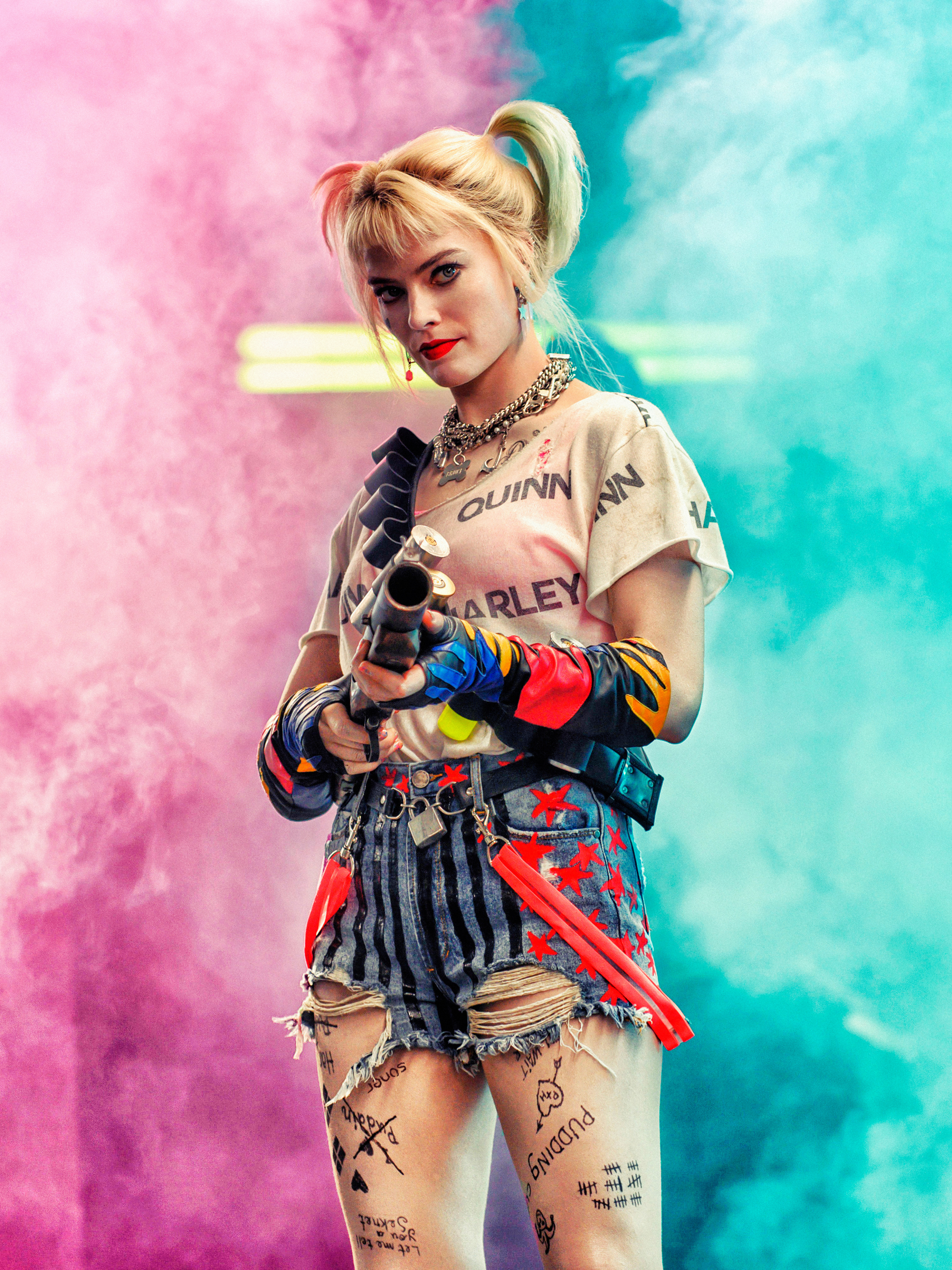Download mobile wallpaper Movie, Harley Quinn, Dc Comics, Twintails, Harleen Quinzel, Margot Robbie, Birds Of Prey (And The Fantabulous Emancipation Of One Harley Quinn) for free.