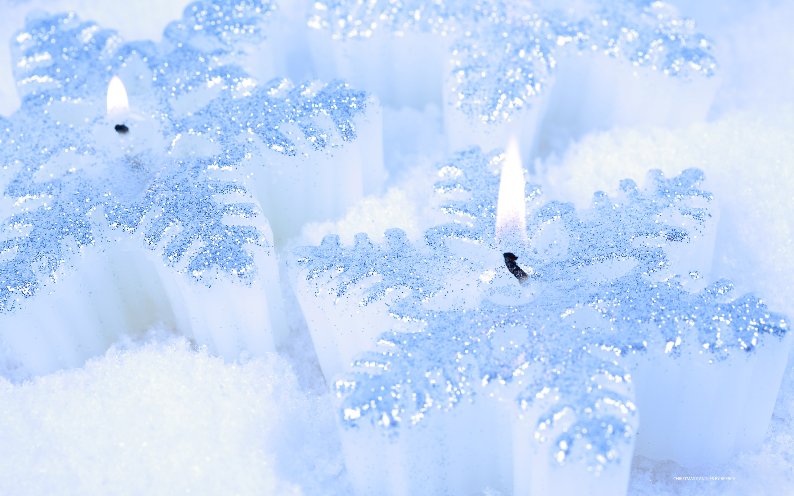 Download mobile wallpaper Candle, Snowflake, Photography for free.