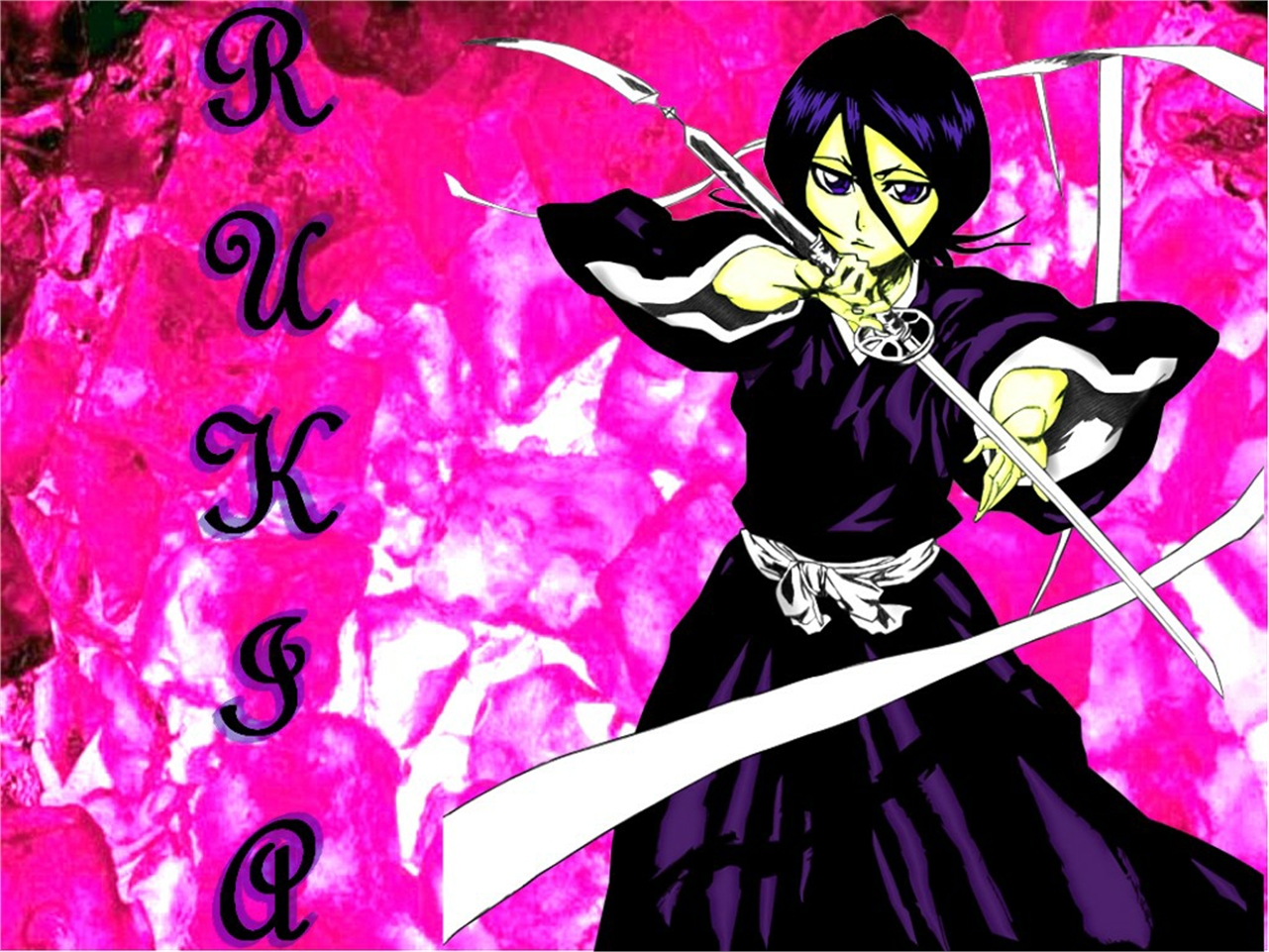 Handy-Wallpaper Bleach, Rukia Kuchiki, Animes kostenlos herunterladen.