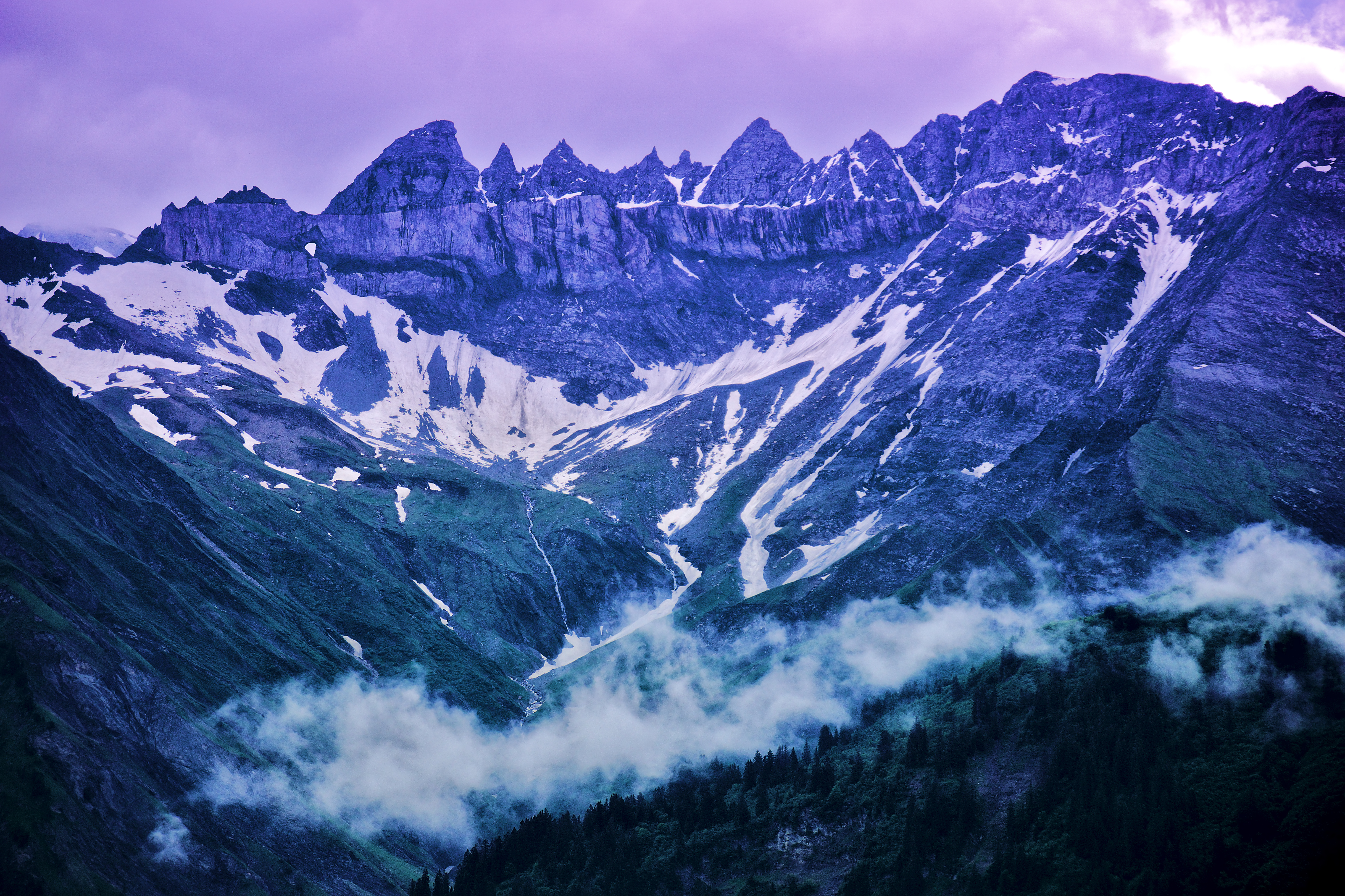 Скачать обои бесплатно Скалы, Снег, Заснеженный, Горы, Вершины, Природа картинка на рабочий стол ПК