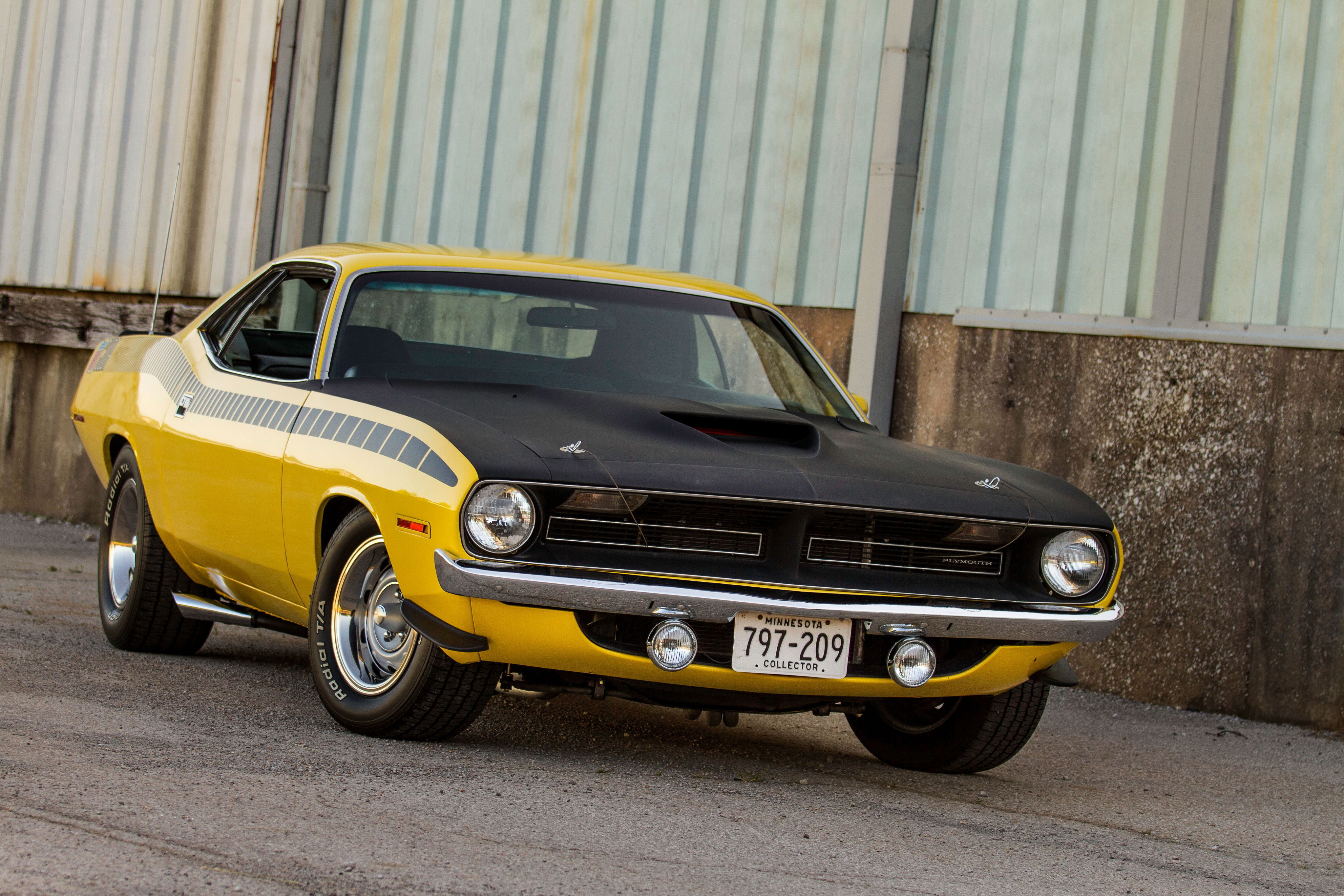 Free download wallpaper Car, Muscle Car, Plymouth, Vehicles, Yellow Car on your PC desktop