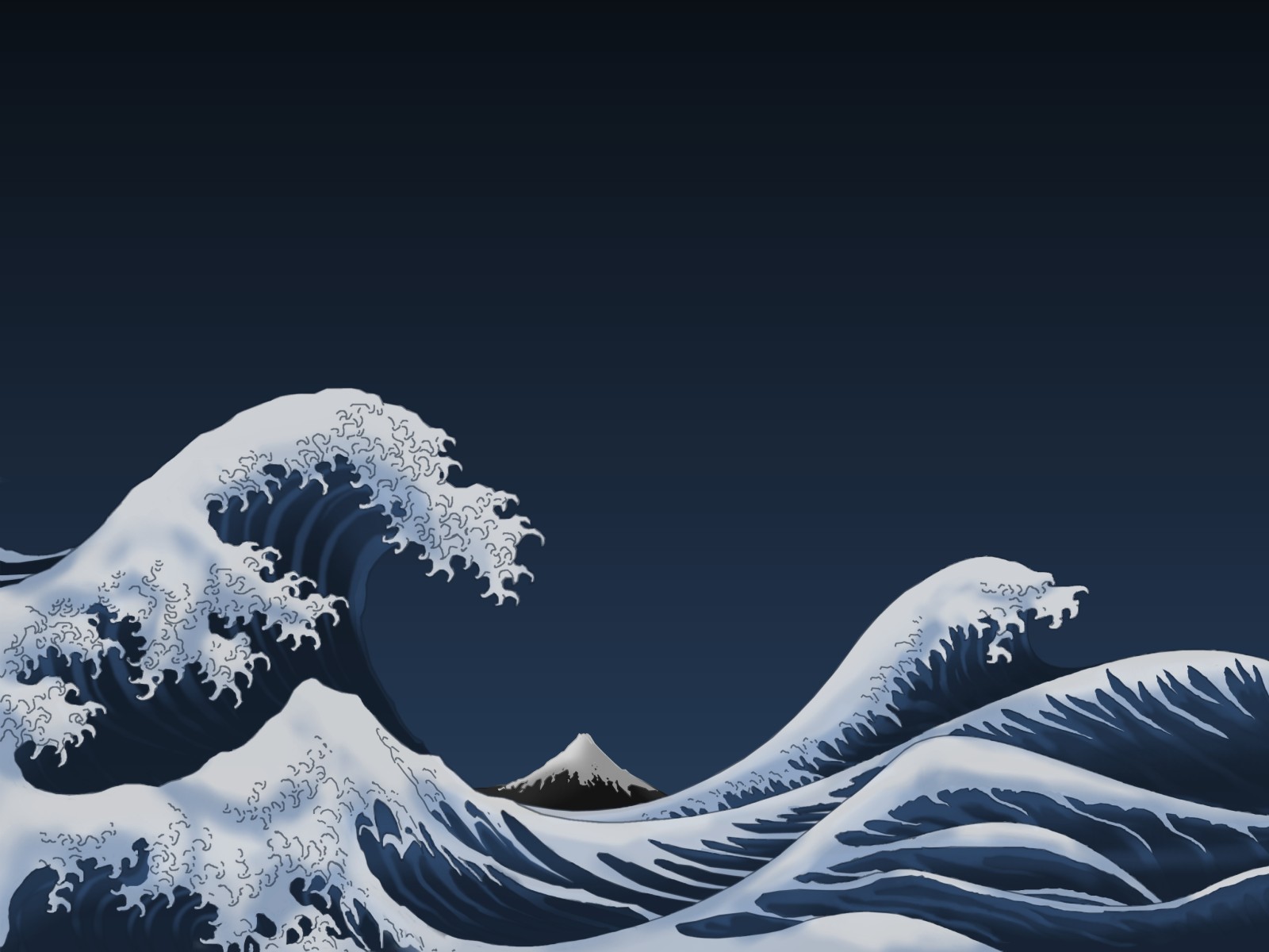 1074722 Bild herunterladen künstlerisch, die große welle vor kanagawa, wasser, welle - Hintergrundbilder und Bildschirmschoner kostenlos