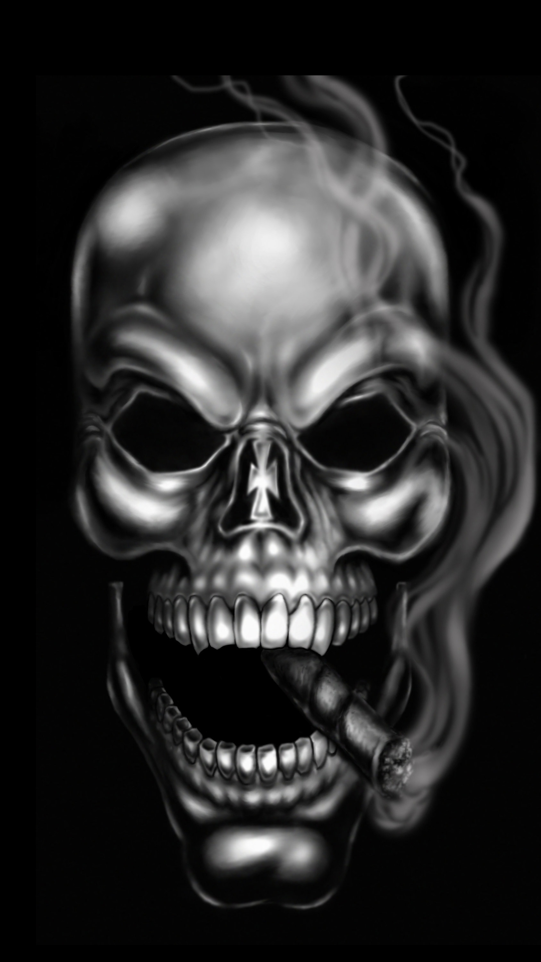 Download mobile wallpaper Dark, Skull for free.