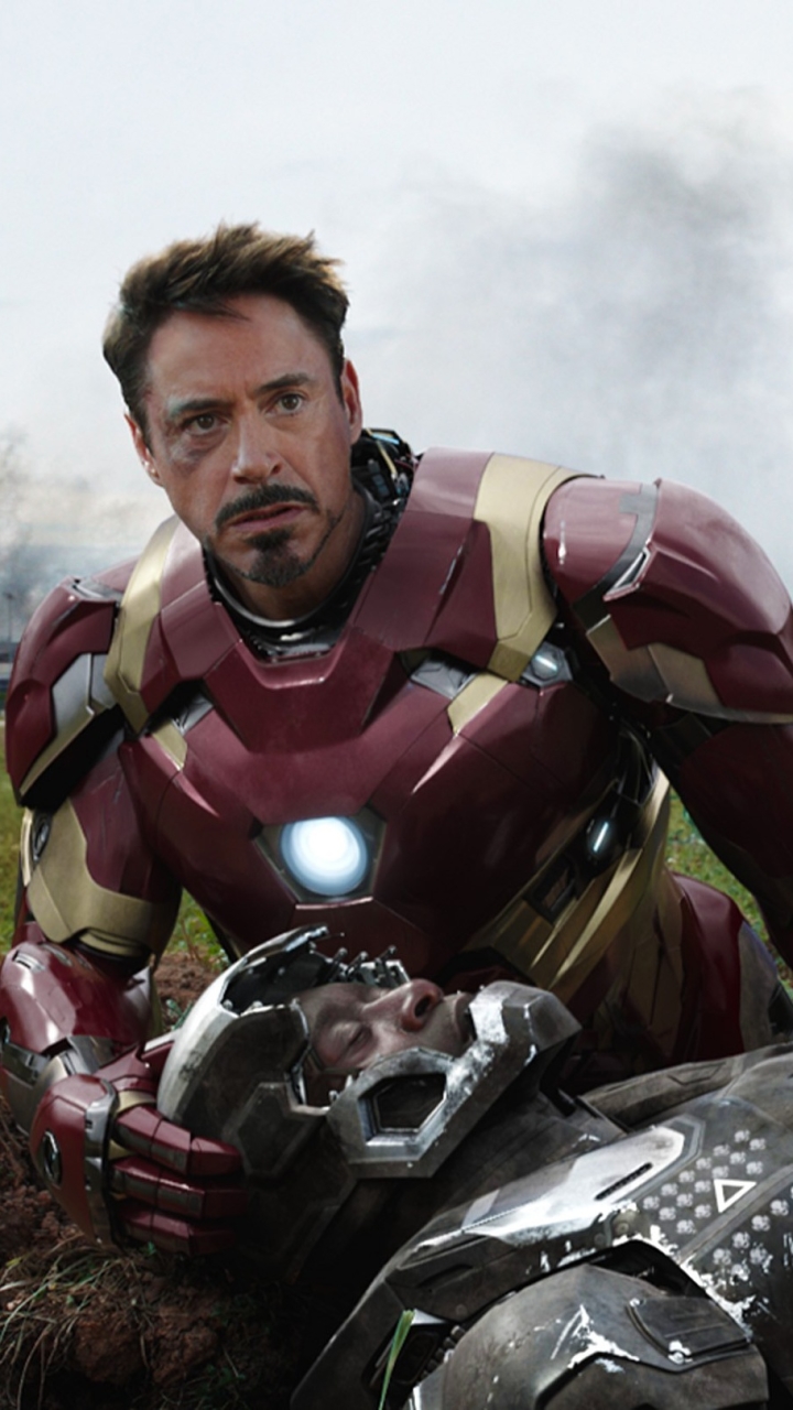 Download mobile wallpaper Iron Man, Captain America, Robert Downey Jr, Movie, Captain America: Civil War for free.